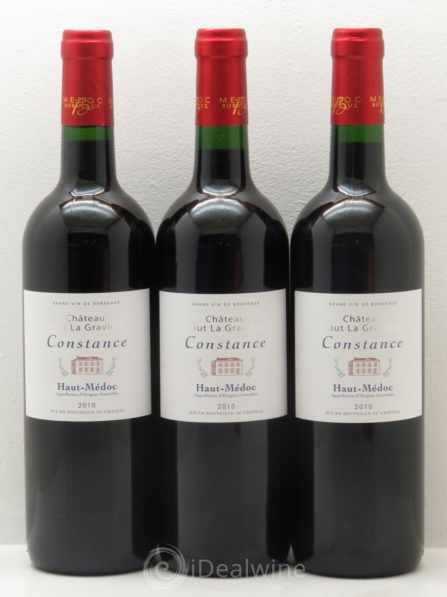Haut Médoc Château Haut La Gravière Cuvée Constance 2010 - Posten von 3 Flaschen - 0