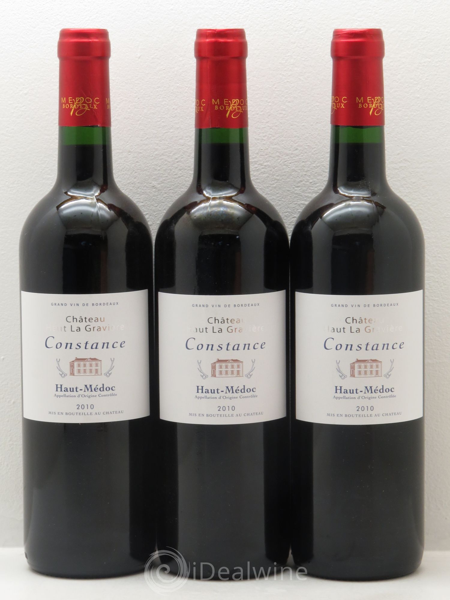 Haut Médoc Château Haut La Gravière Cuvée Constance 2010 - Posten von 3 Flaschen - 0