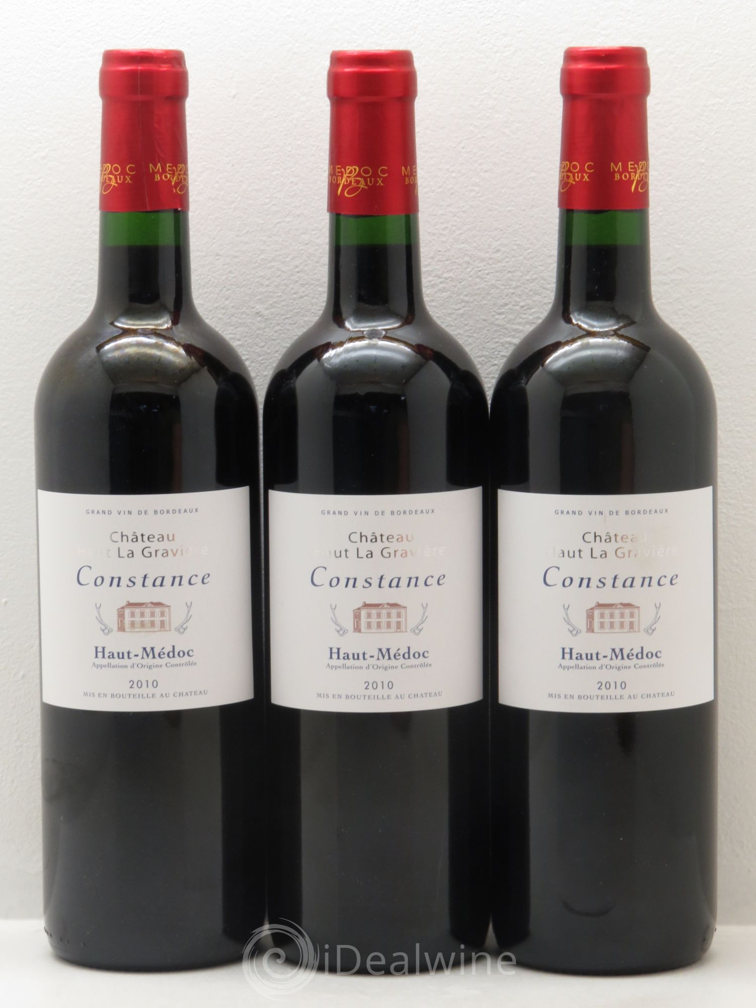 Haut Médoc Château Haut La Gravière Cuvée Constance 2010 - Posten von 3 Flaschen - 0