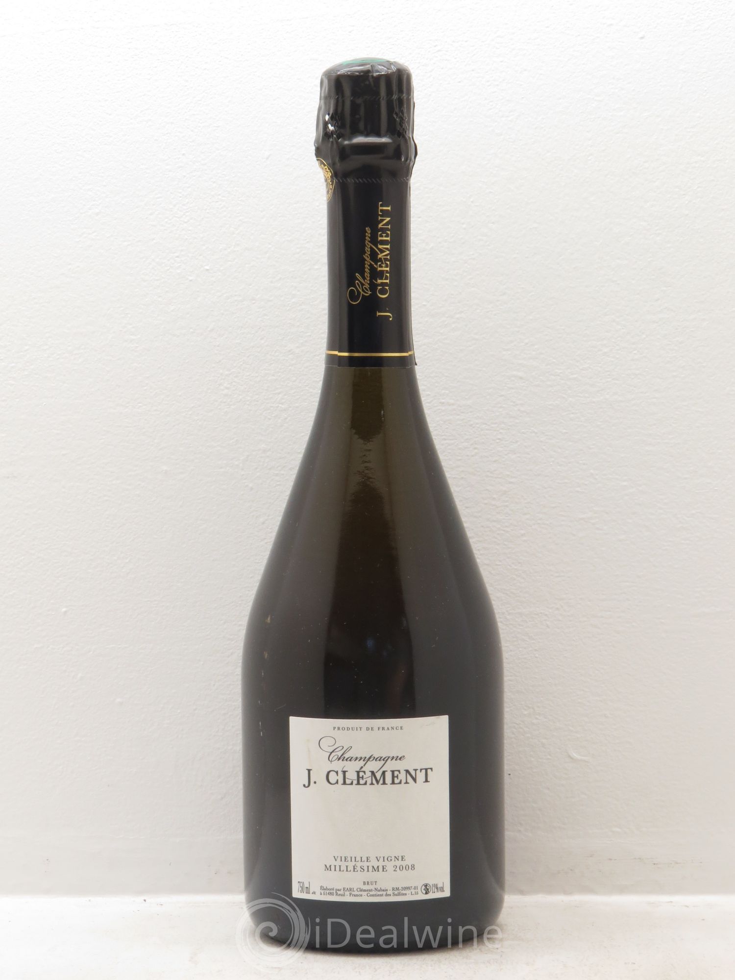 Champagne J.Clément Vieilles Vignes Brut (sans prix de réserve) 2008 - Lot de 1 bouteille - 0