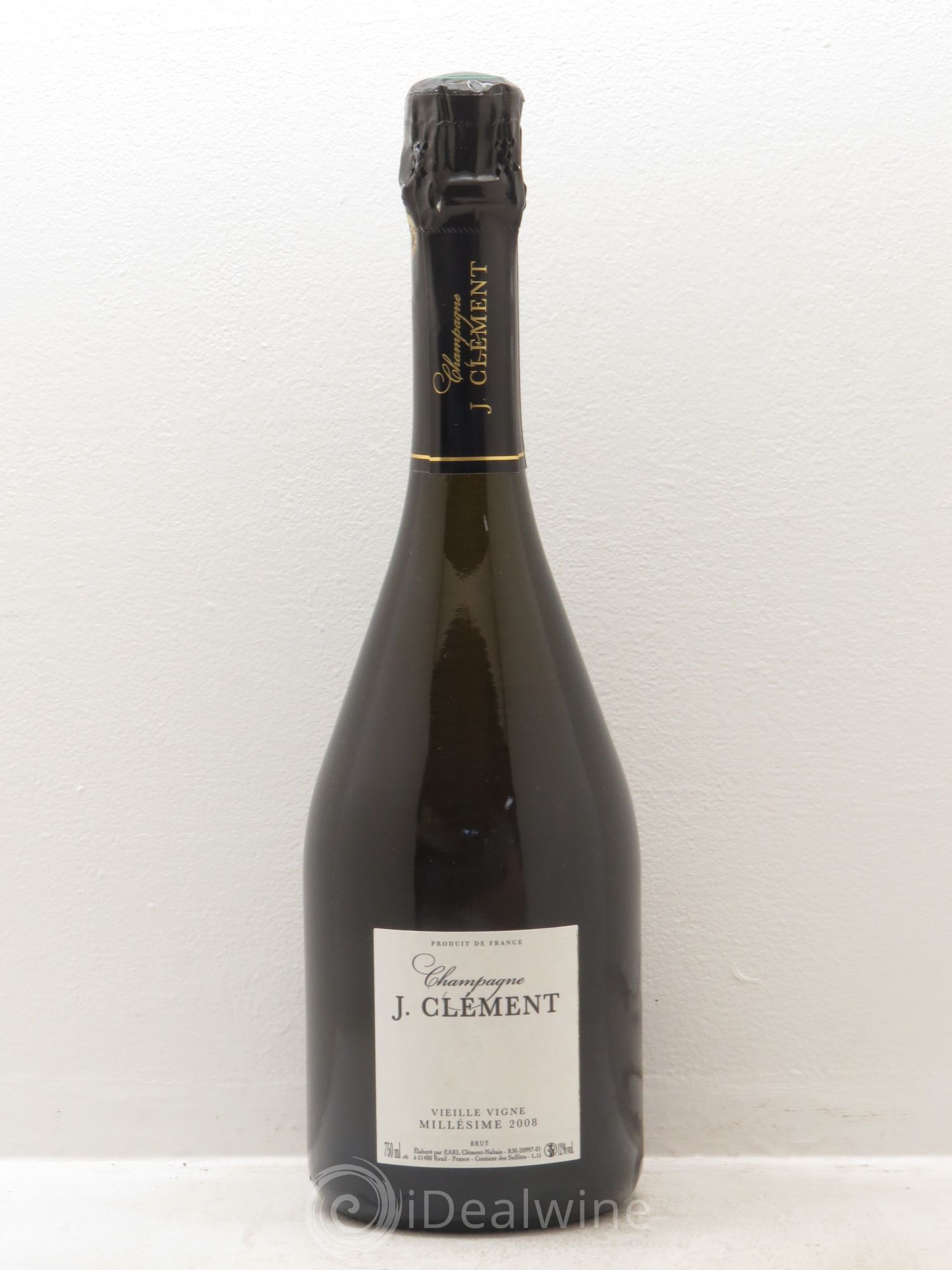Champagne J.Clément Vieilles Vignes Brut (sans prix de réserve) 2008 - Posten von 1 Flasche - 0