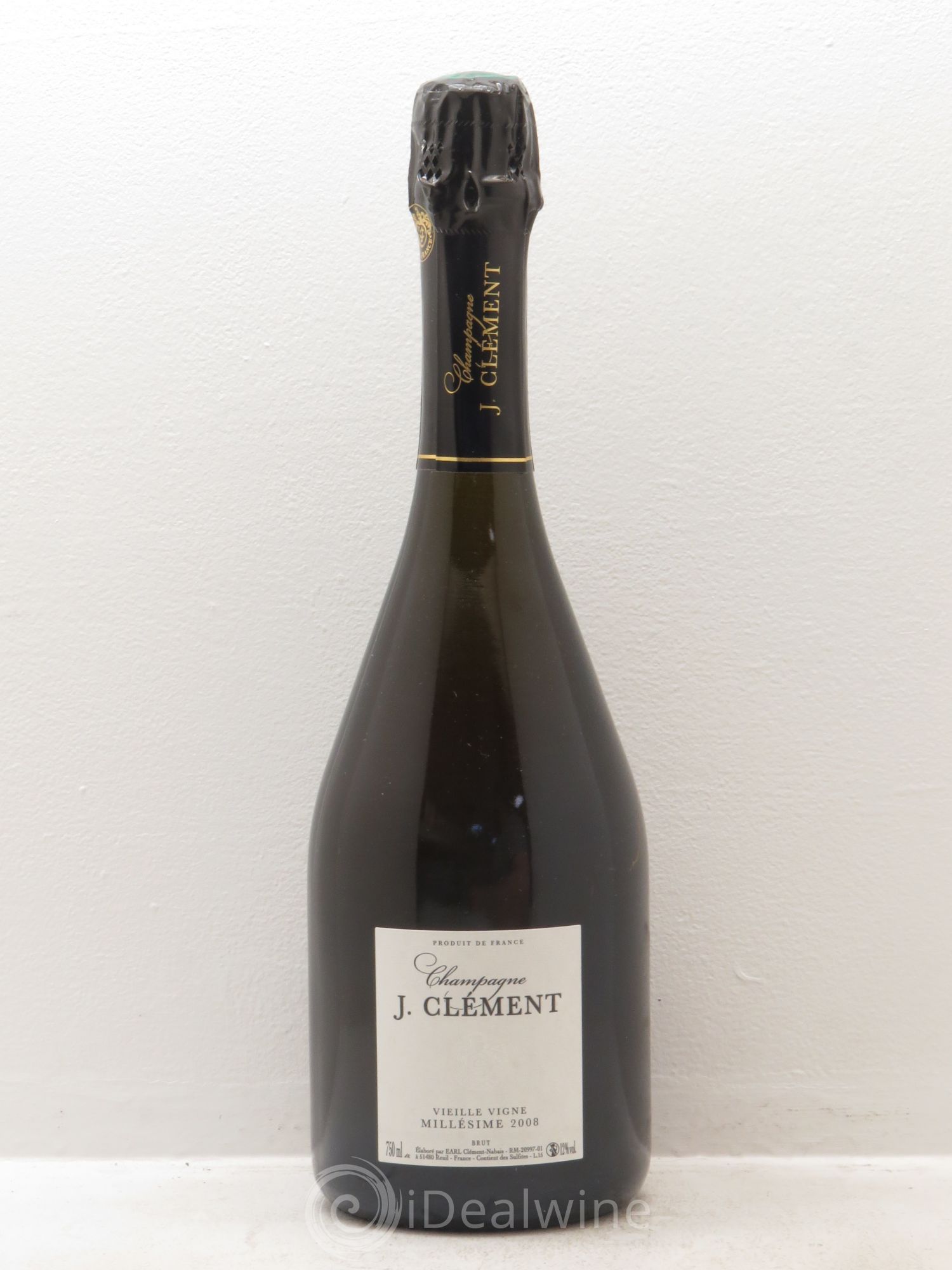 Champagne J.Clément Vieilles Vignes Brut (sans prix de réserve) 2008 - Posten von 1 Flasche - 0