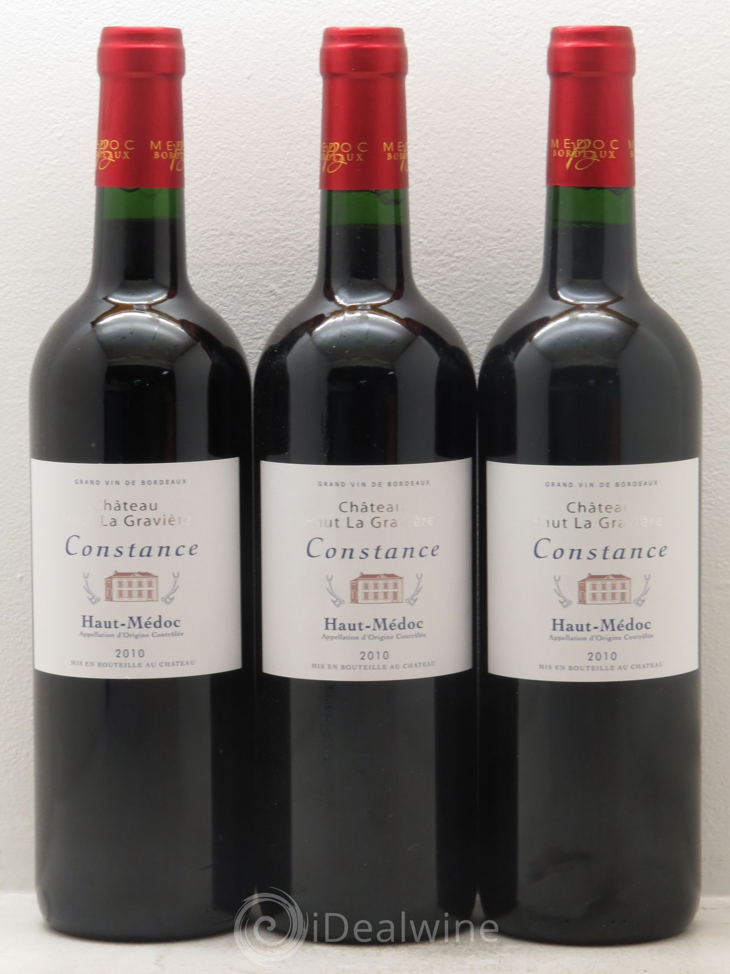 Haut Médoc Château Haut La Gravière Cuvée Constance (sans prix de réserve) 2010 - Posten von 3 Flaschen - 0
