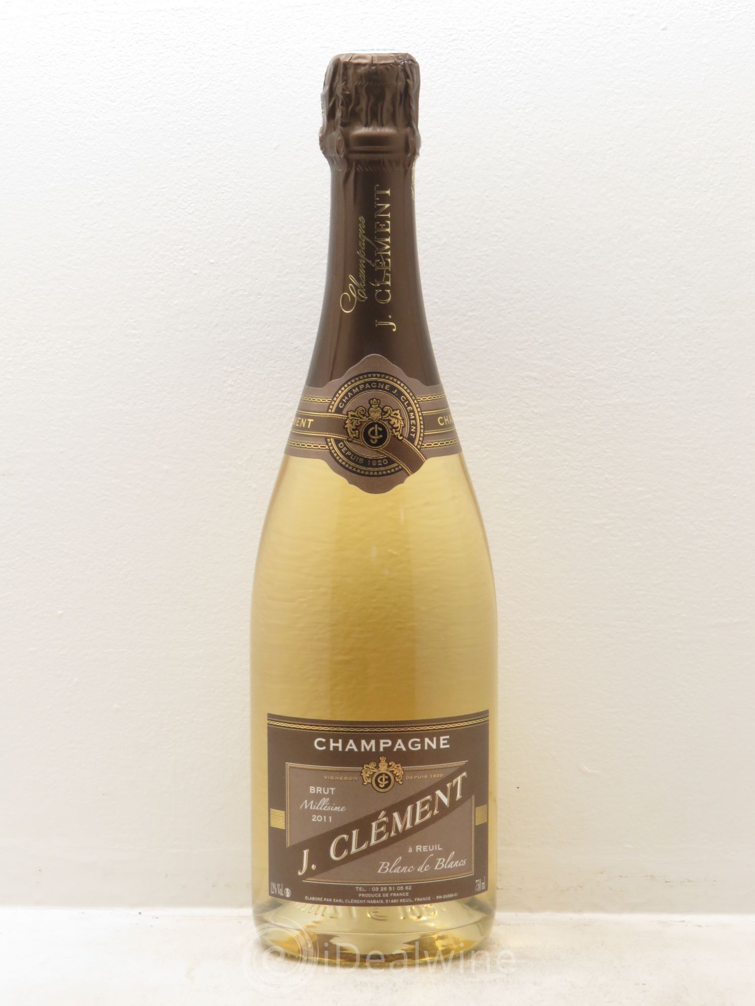 Champagne J.Clément Blanc de Blanc (sans prix de réserve) 2011 - Posten von 1 Flasche - 0