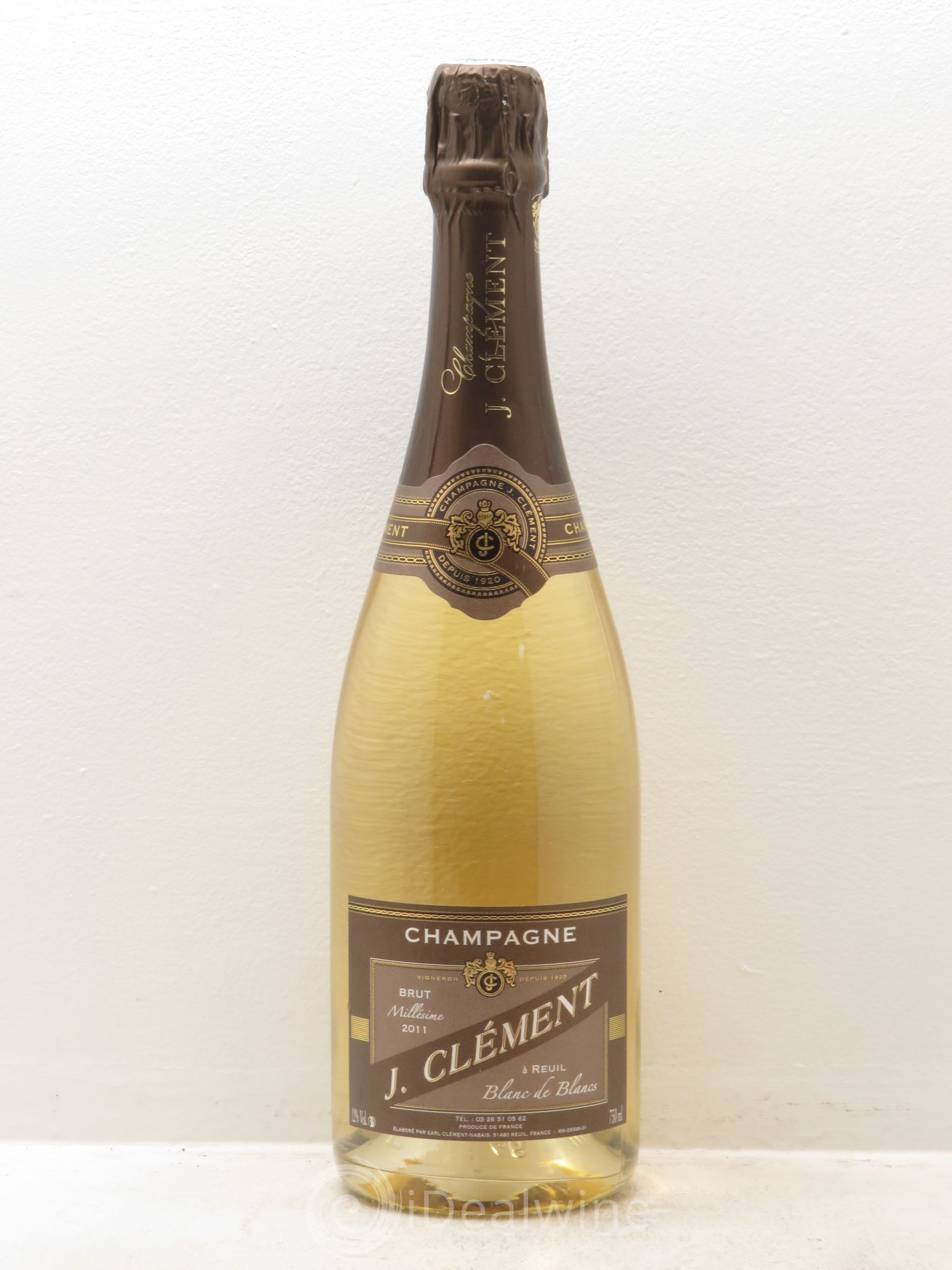 Champagne J.Clément Blanc de Blanc (sans prix de réserve) 2011 - Posten von 1 Flasche - 0