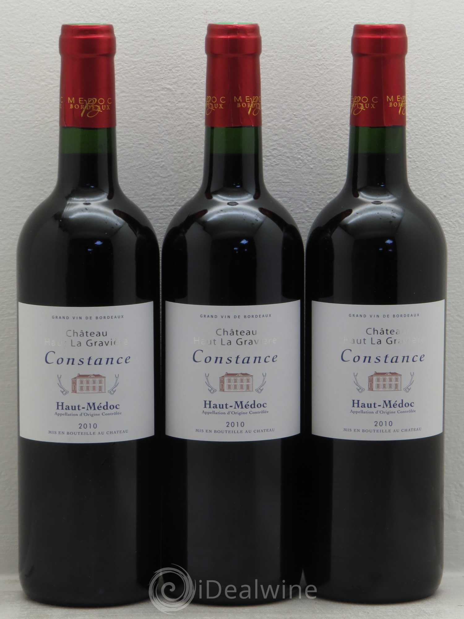 Haut Médoc Château Haut La Gravière cuvée Constance (sans prix de réserve) 2010 - Posten von 3 Flaschen - 0
