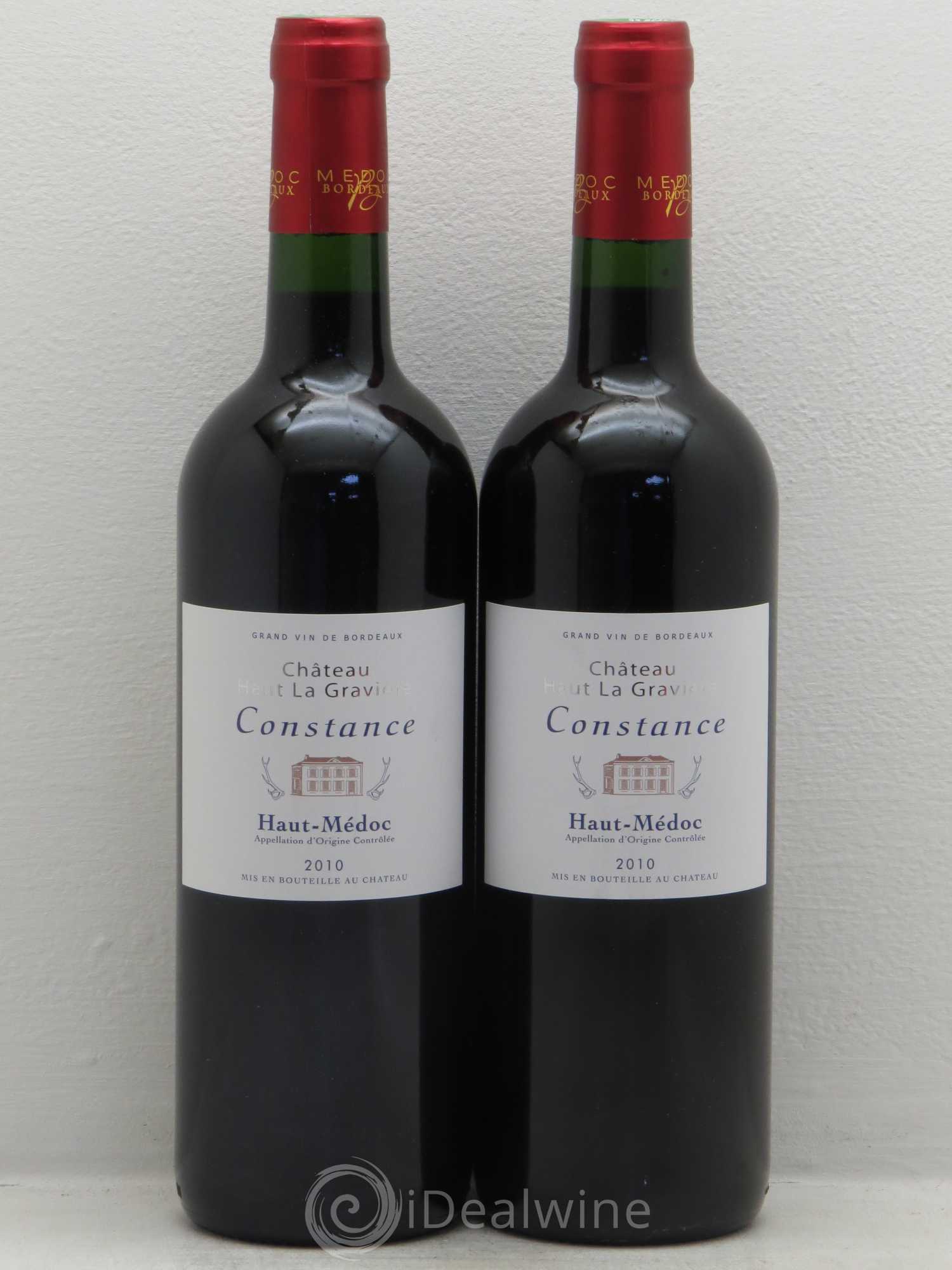 Haut Médoc Château Haut La Gravière Cuvée Constance (sans prix de réserve) 2010 - Posten von 2 Flaschen - 0
