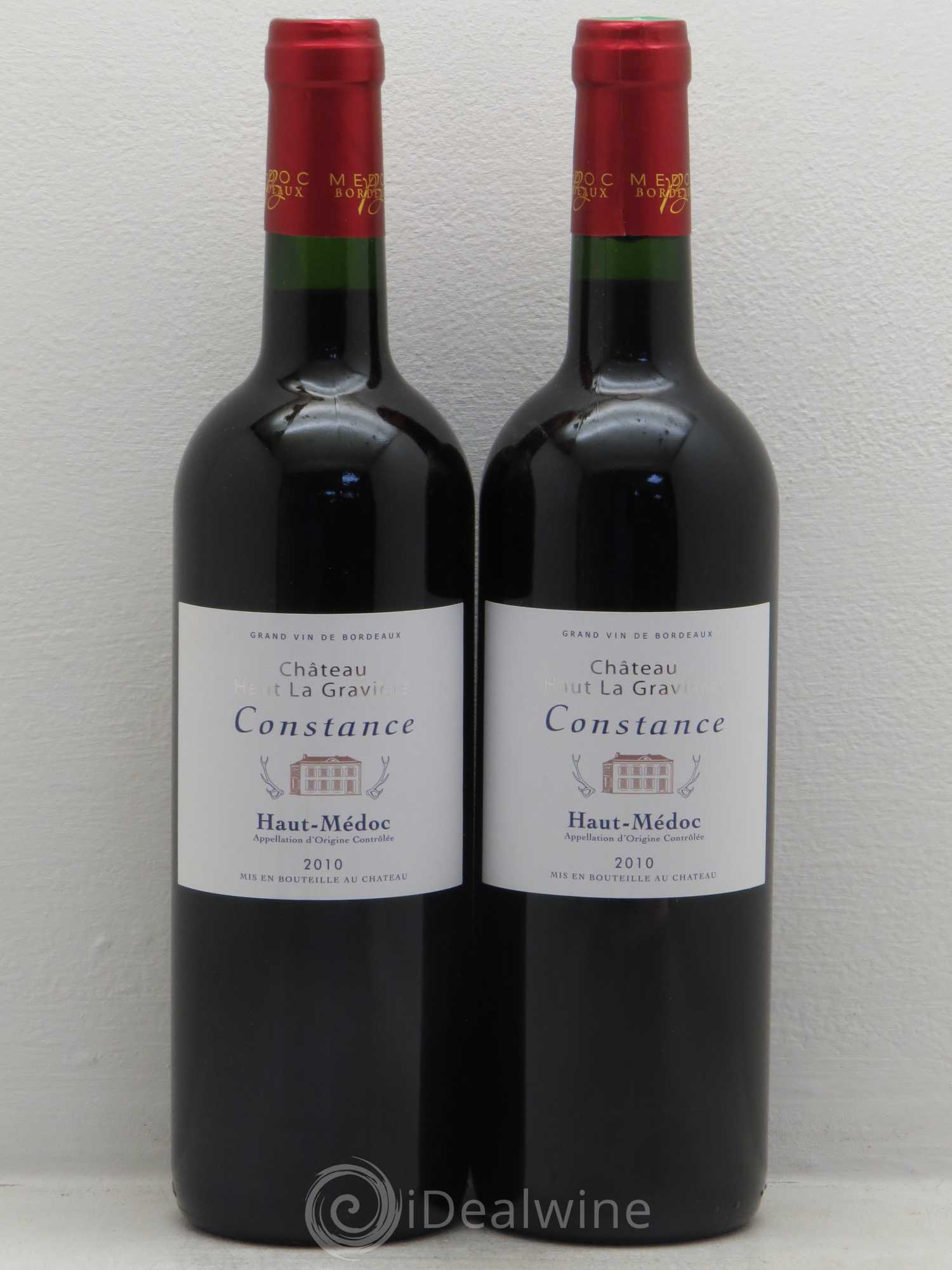 Haut Médoc Château Haut La Gravière Cuvée Constance (sans prix de réserve) 2010 - Posten von 2 Flaschen - 0