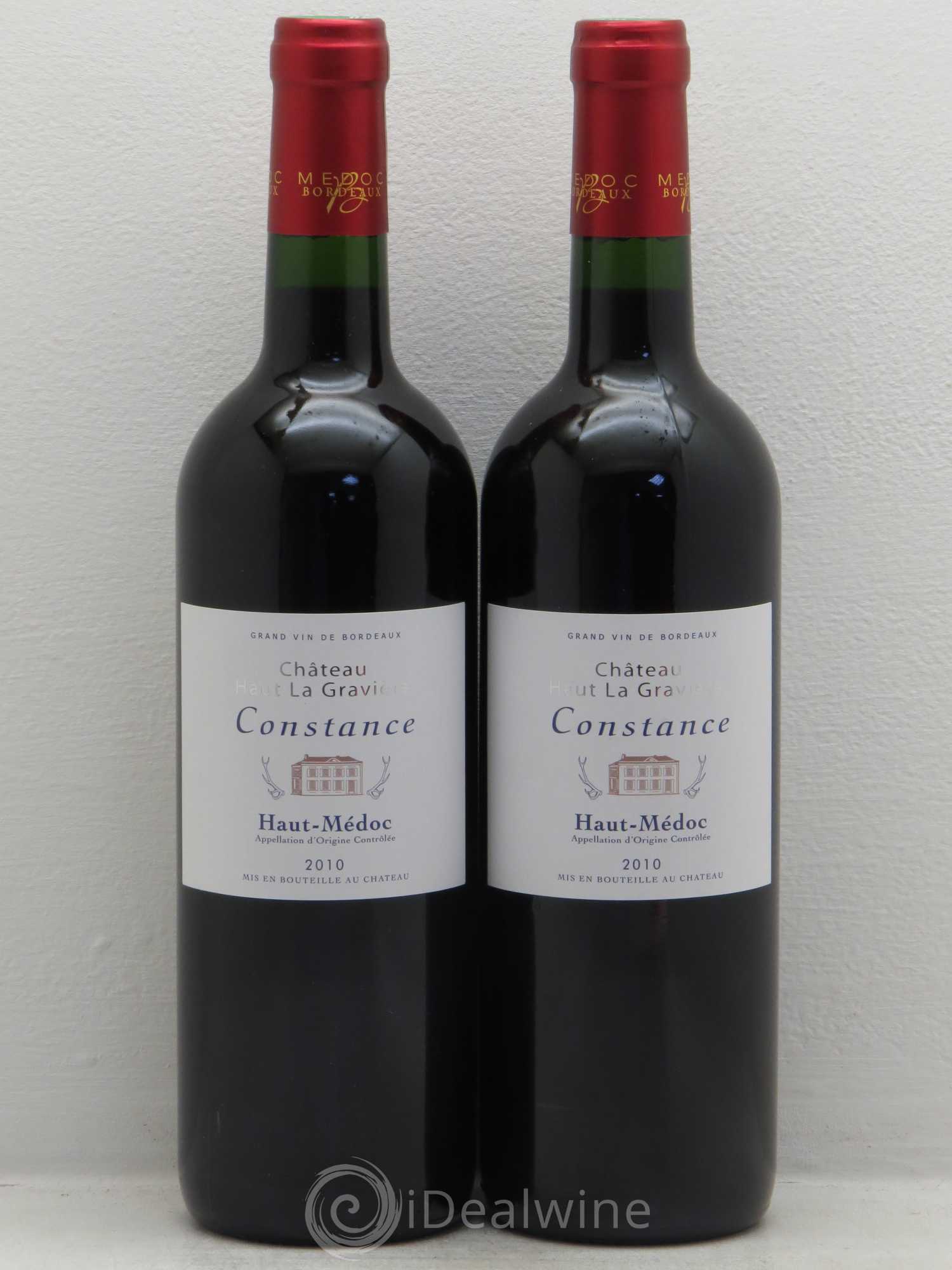 Haut Médoc Château Haut La Gravière Cuvée Constance (sans prix de réserve) 2010 - Posten von 2 Flaschen - 0