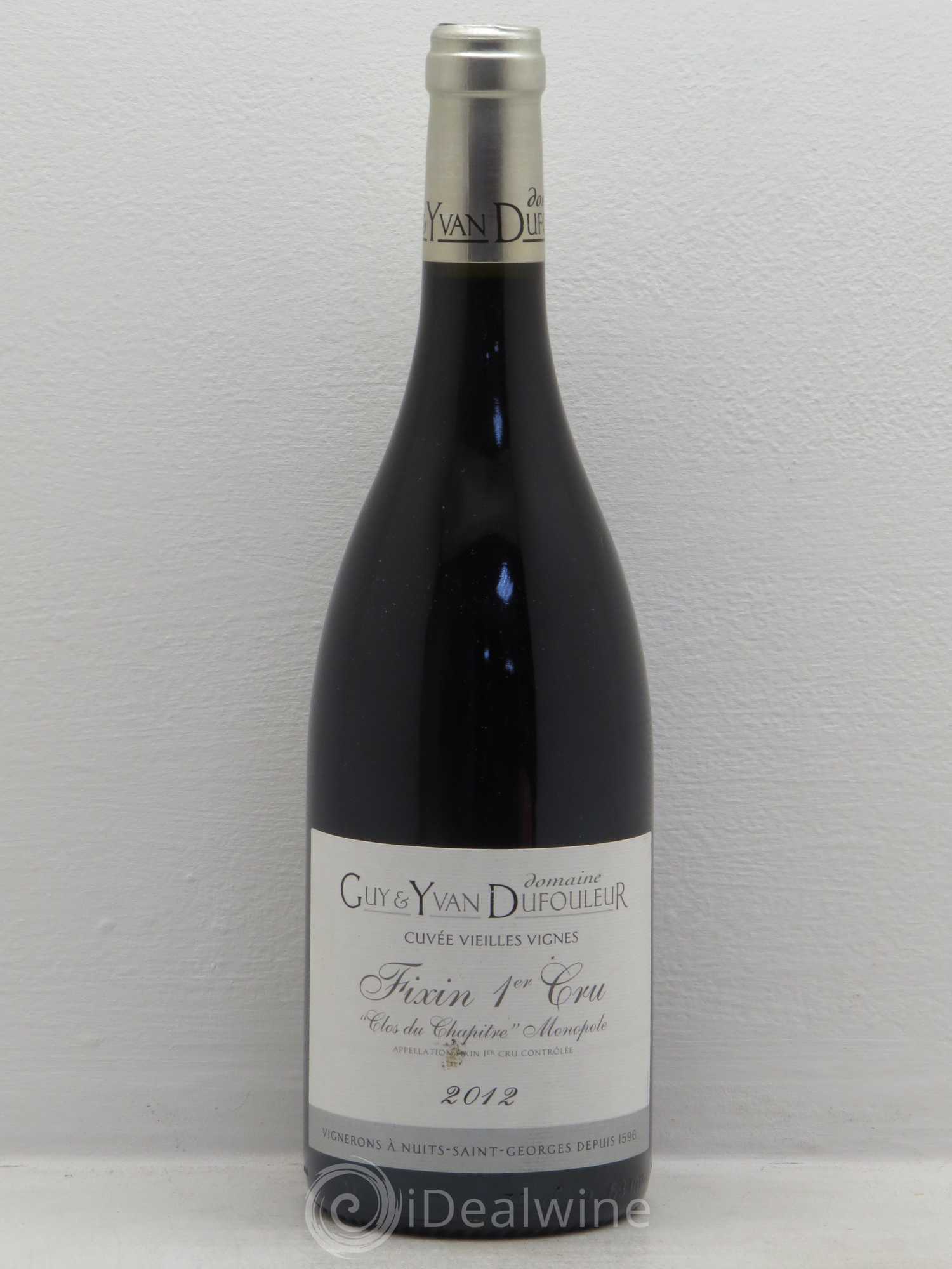 Fixin 1er Cru Domaine Guy et Yvan Dufouleur cuvée vieilles vignes(sans prix de réserve) 2012 - Posten von 1 Flasche - 0