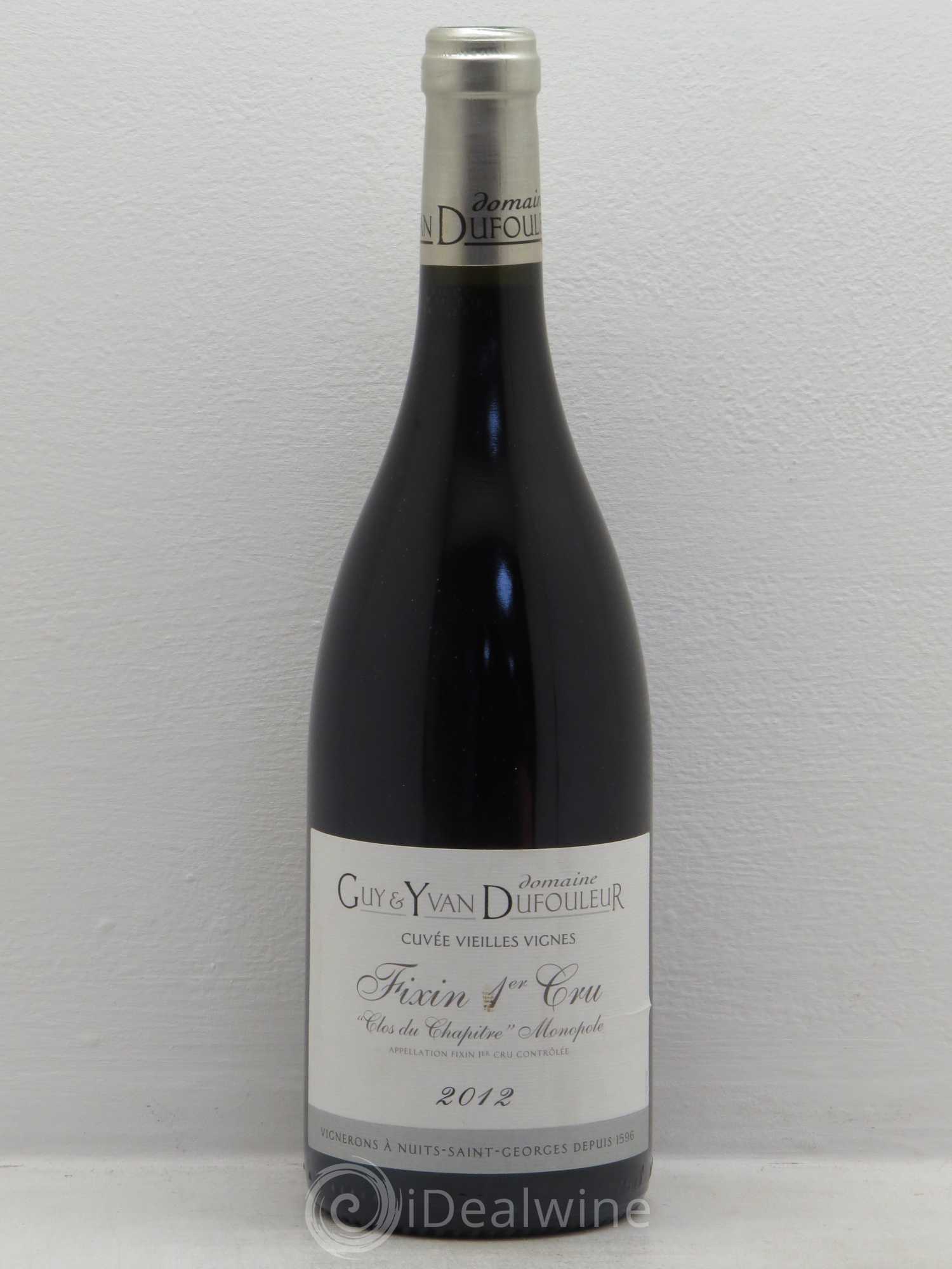Fixin 1er Cru Domaine Guy et Yvan Dufouleur cuvée vieilles vignes(sans prix de réserve) 2012 - Posten von 1 Flasche - 0
