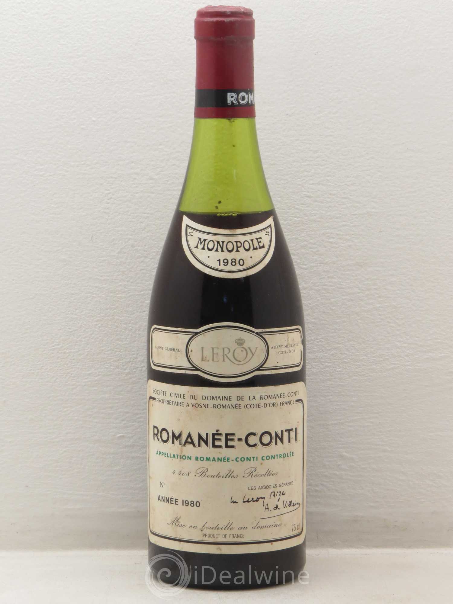 Romanée-Conti Grand Cru Domaine de la Romanée-Conti 1980 - Lot de 1 bouteille - 0