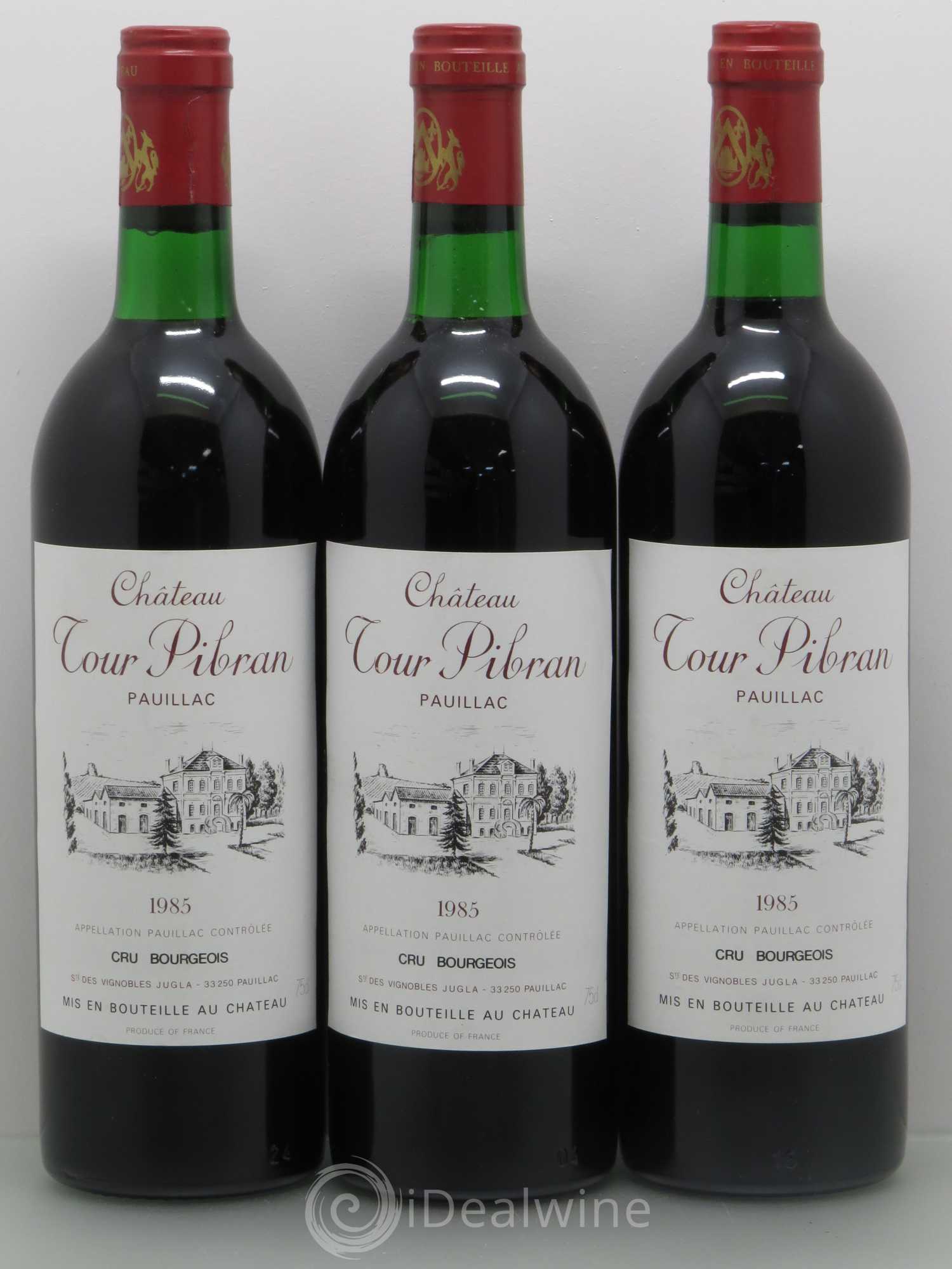 Château Tour Pibran Cru Bourgeois (sans prix de réserve) 1985 - Lot de 3 bouteilles - 0