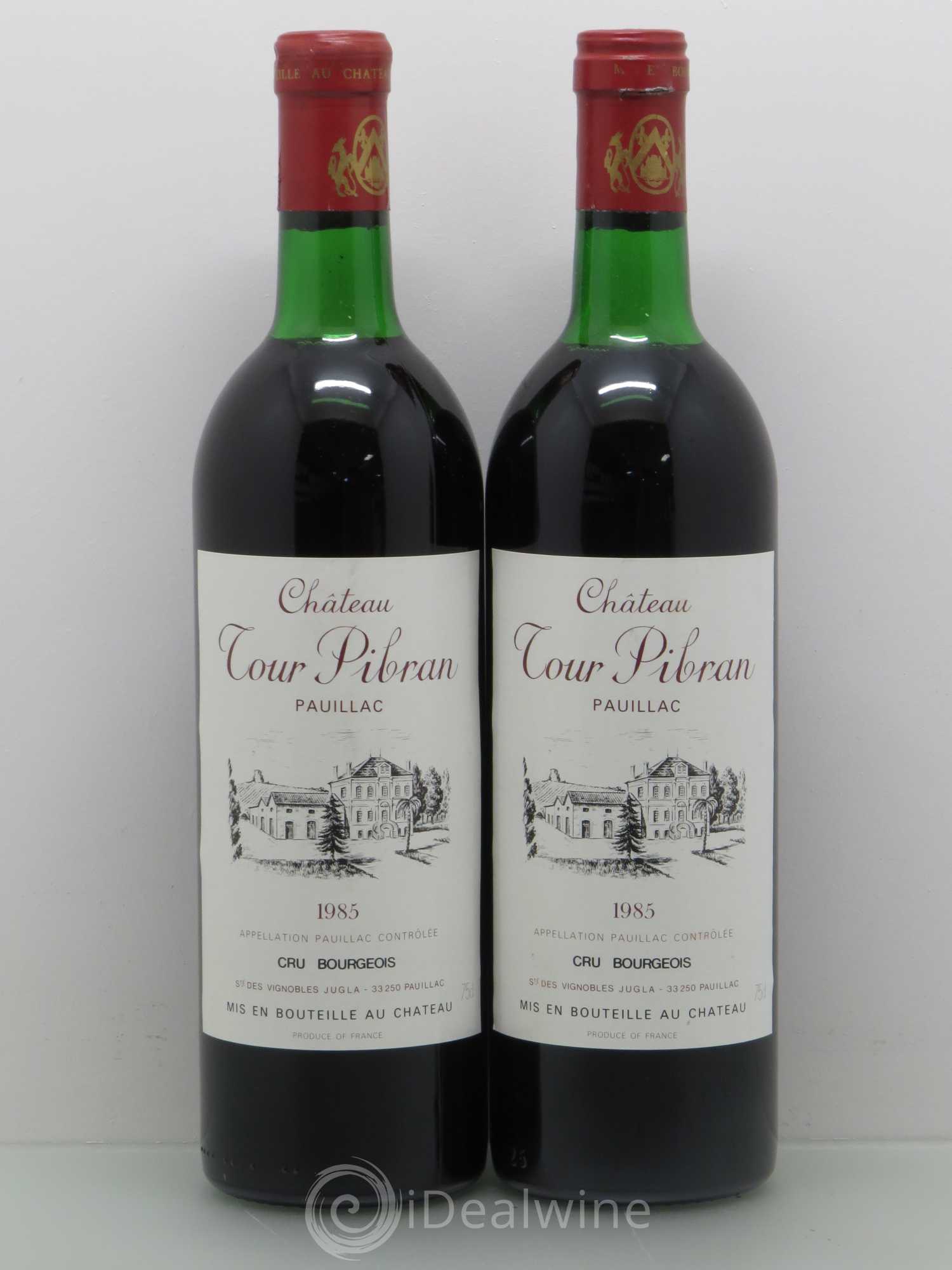 Château Tour Pibran Cru Bourgeois (sans prix de réserve) 1985 - Lot de 2 bouteilles - 0