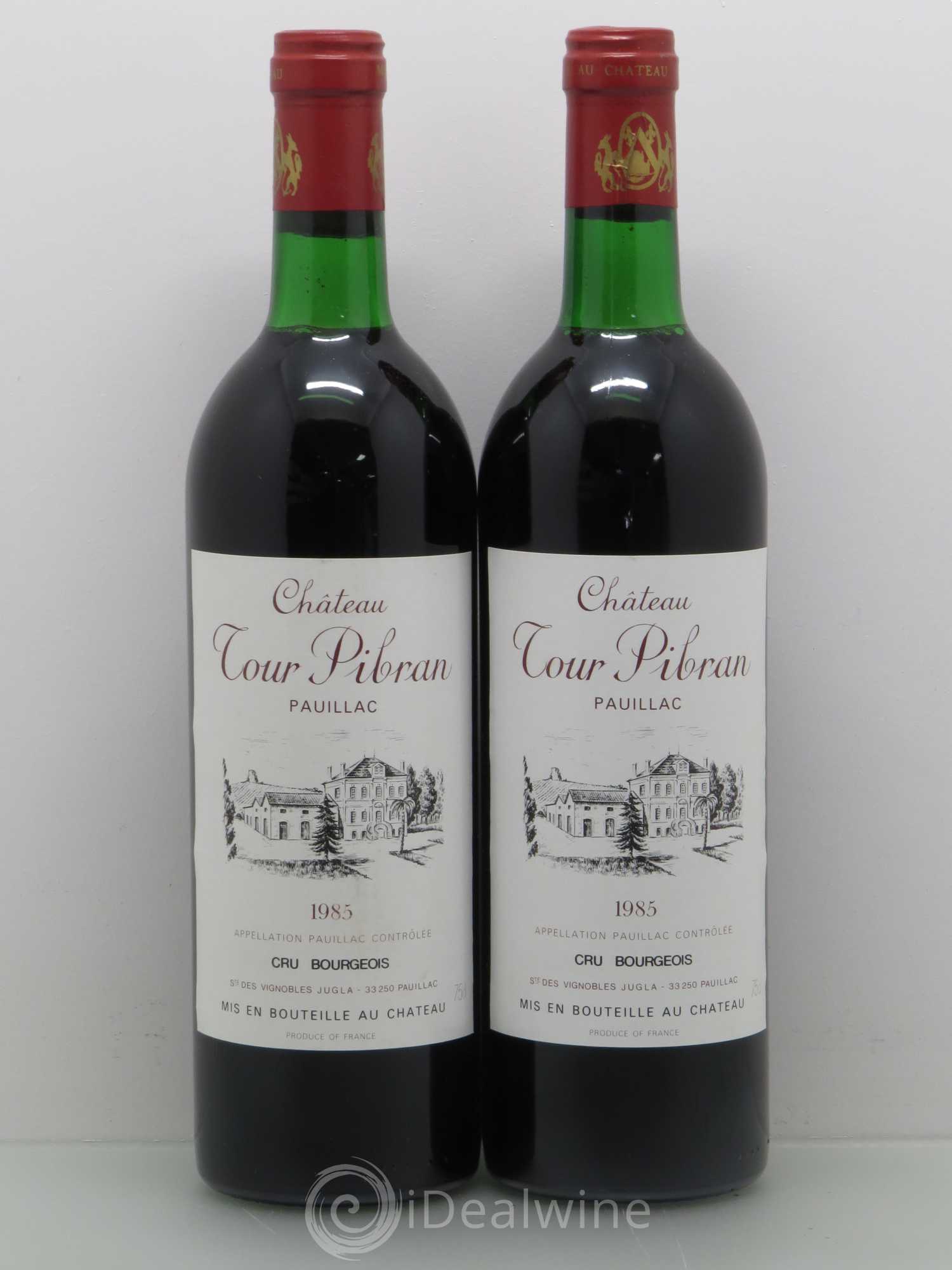 Château Tour Pibran Cru Bourgeois (sans prix de réserve) 1985 - Lot de 2 bouteilles - 0