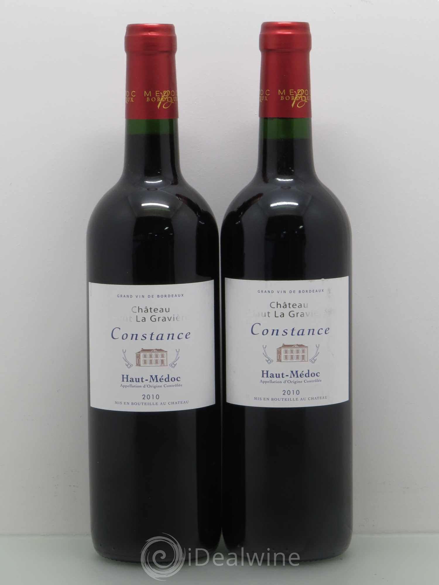 Haut Médoc Château Haut La Gravière Cuvée Constance (sans prix de réserve) 2010 - Posten von 2 Flaschen - 0