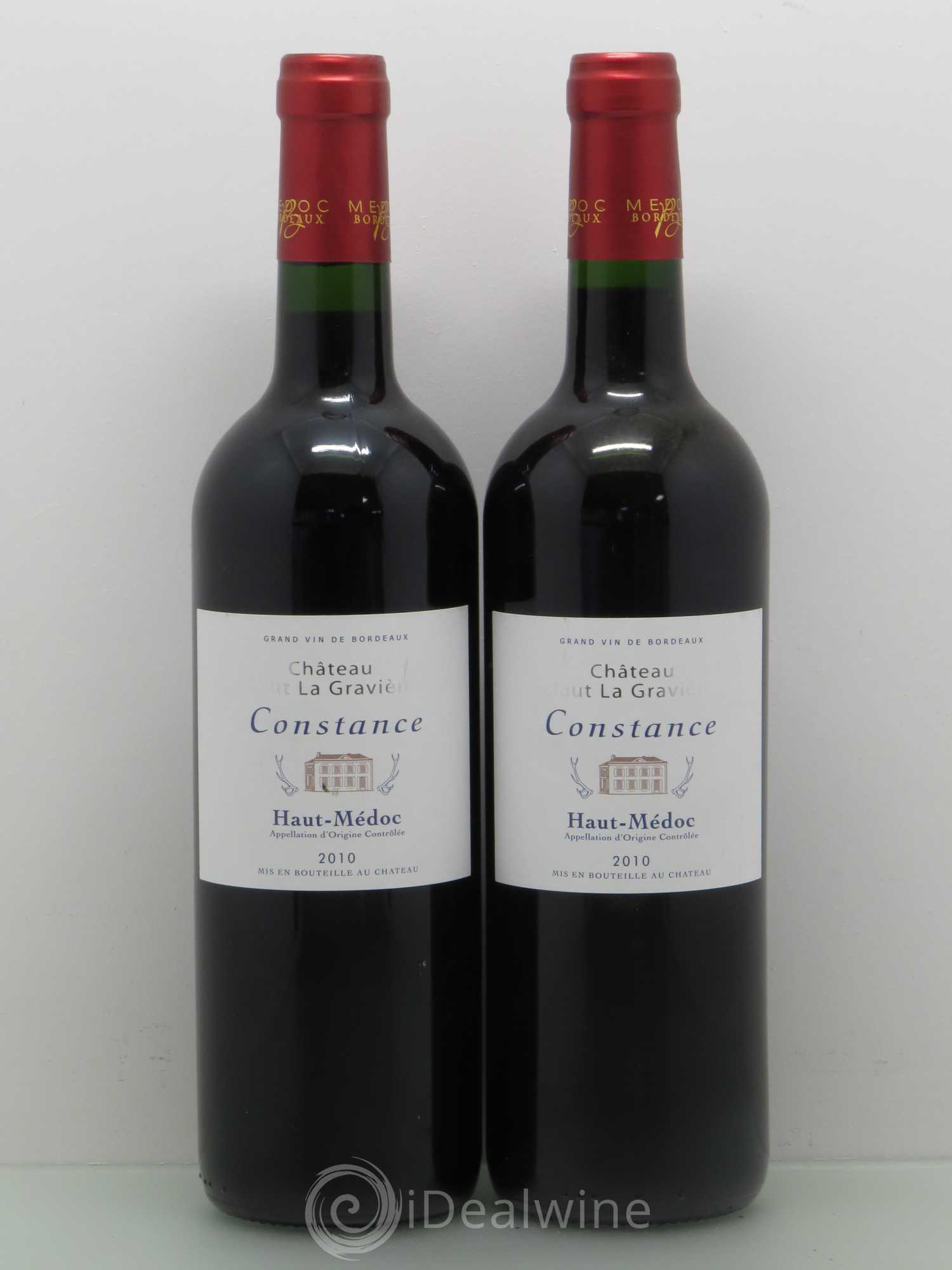 Haut Médoc Château Haut La Gravière Cuvée Constance (sans prix de réserve) 2010 - Posten von 2 Flaschen - 0