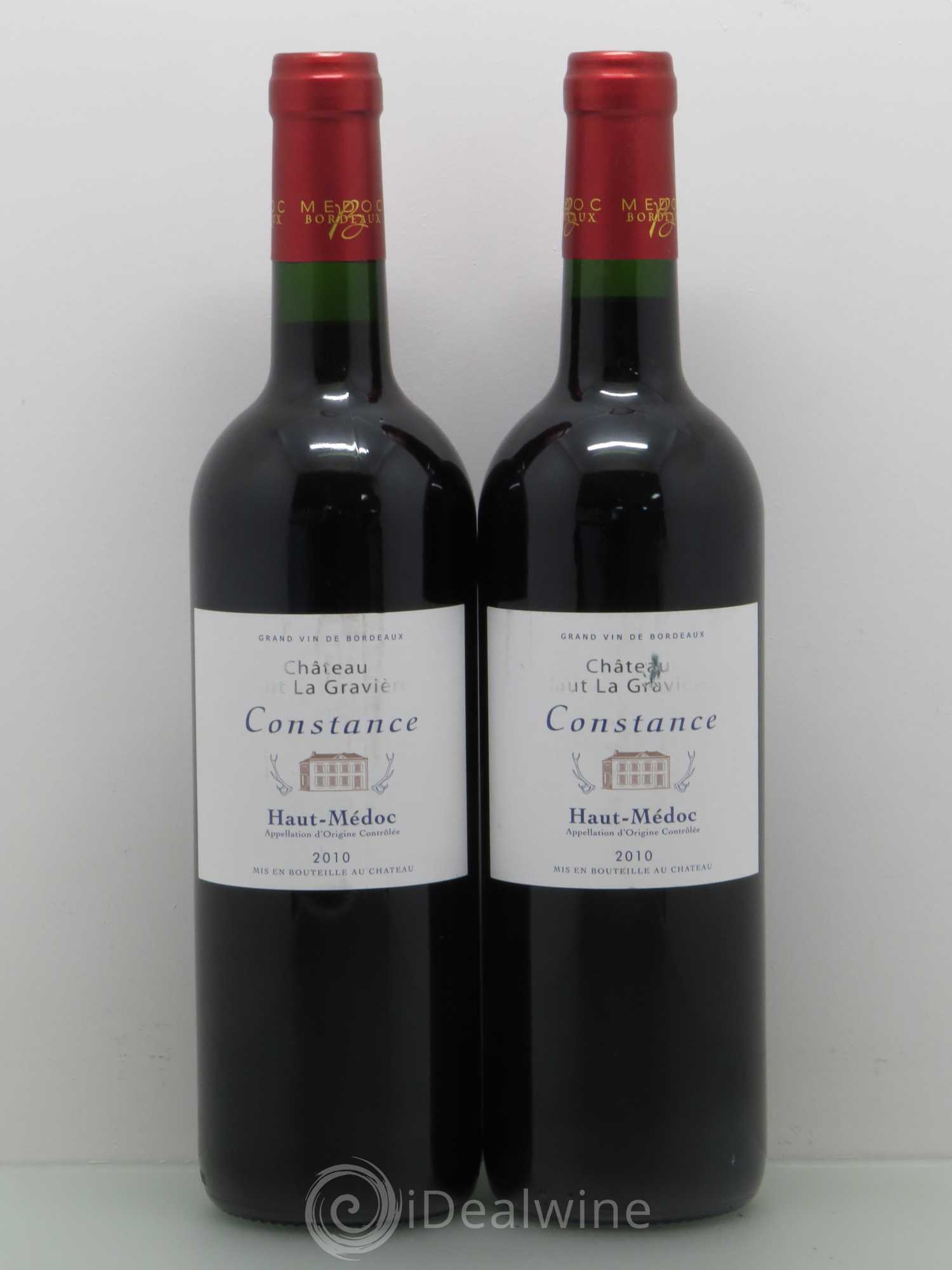 Haut Médoc Château Haut La Gravière Cuvée Constance (sans prix de réserve) 2010 - Posten von 2 Flaschen - 0