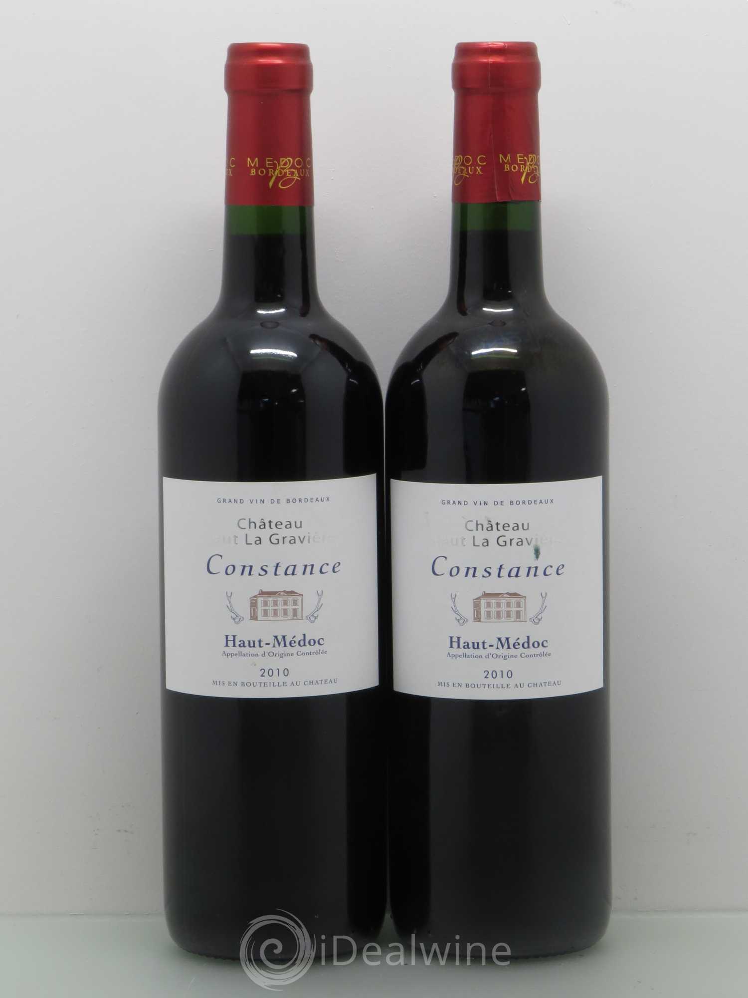 Haut Médoc Château Haut La Gravière Cuvée Constance (sans prix de réserve) 2010 - Posten von 2 Flaschen - 0