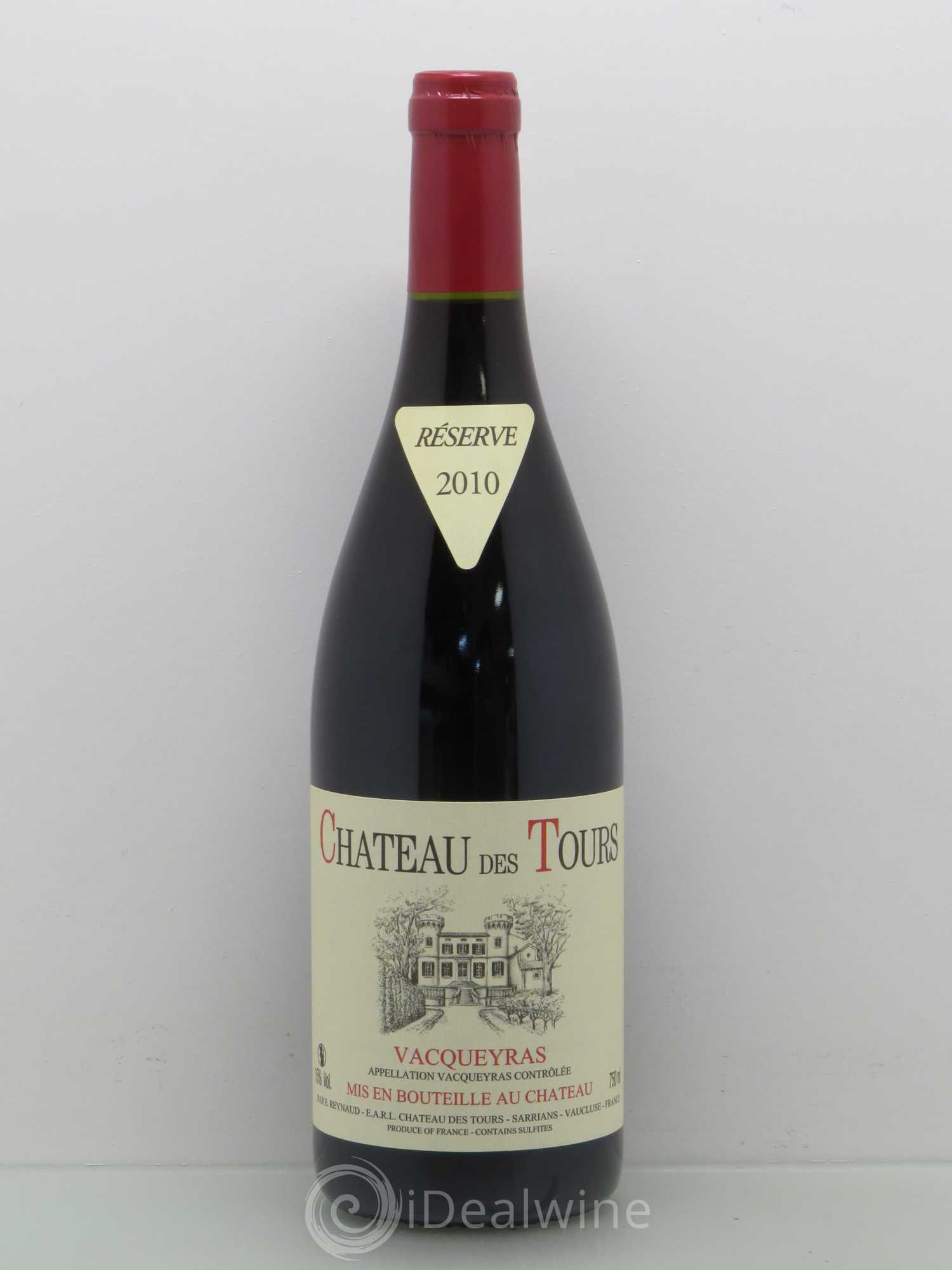 Vacqueyras Château des Tours Emmanuel Reynaud (sans prix de réserve) 2010 - Lot de 1 bouteille - 0