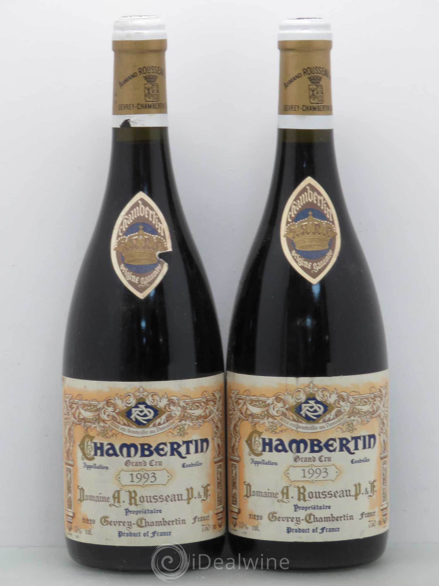 Chambertin Grand Cru Armand Rousseau (Domaine) 1993 - Lot de 2 bouteilles - 0