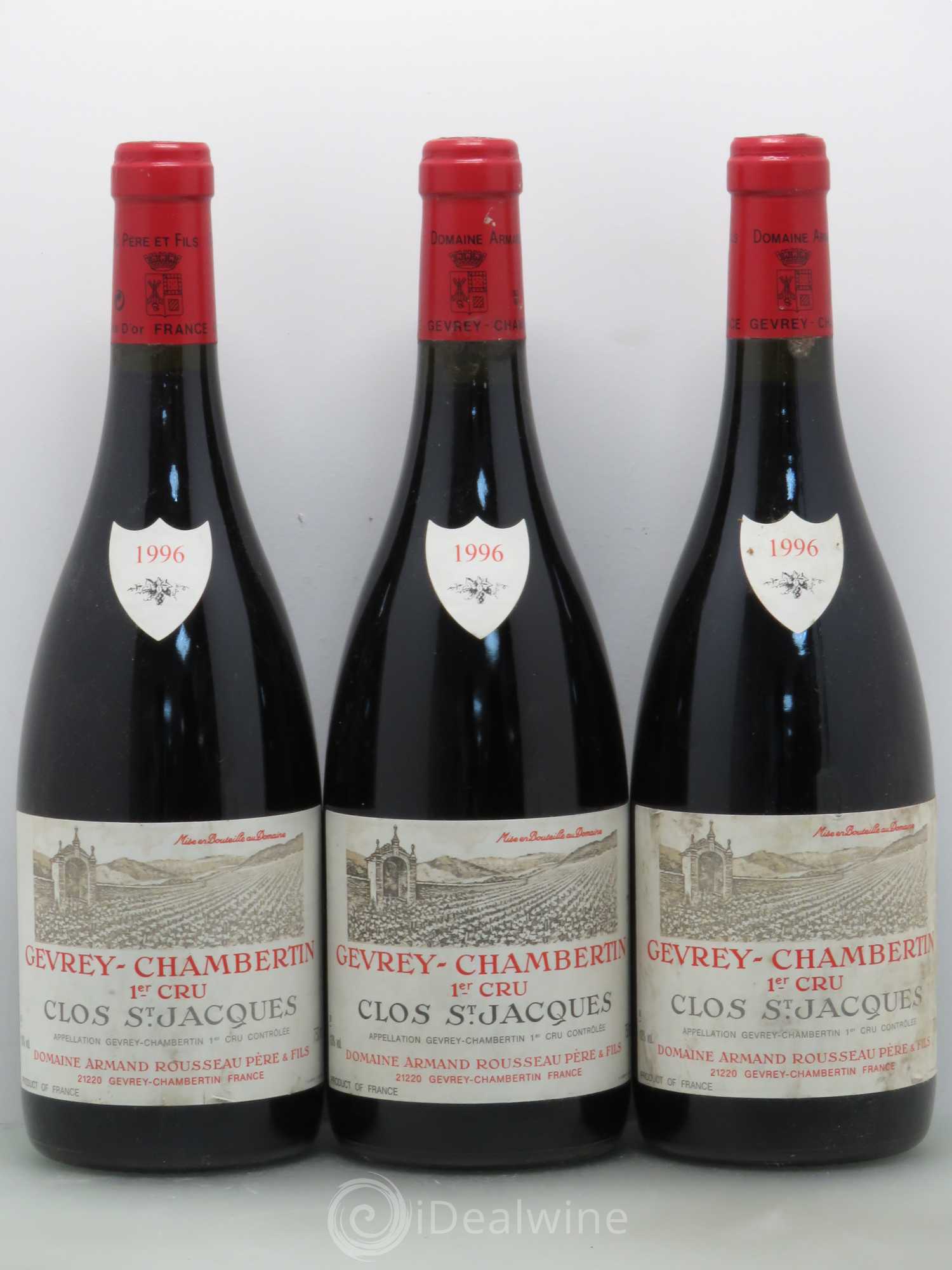 Gevrey-Chambertin 1er Cru Clos Saint-Jacques Armand Rousseau (Domaine) 1996 - Lot de 3 bouteilles - 0