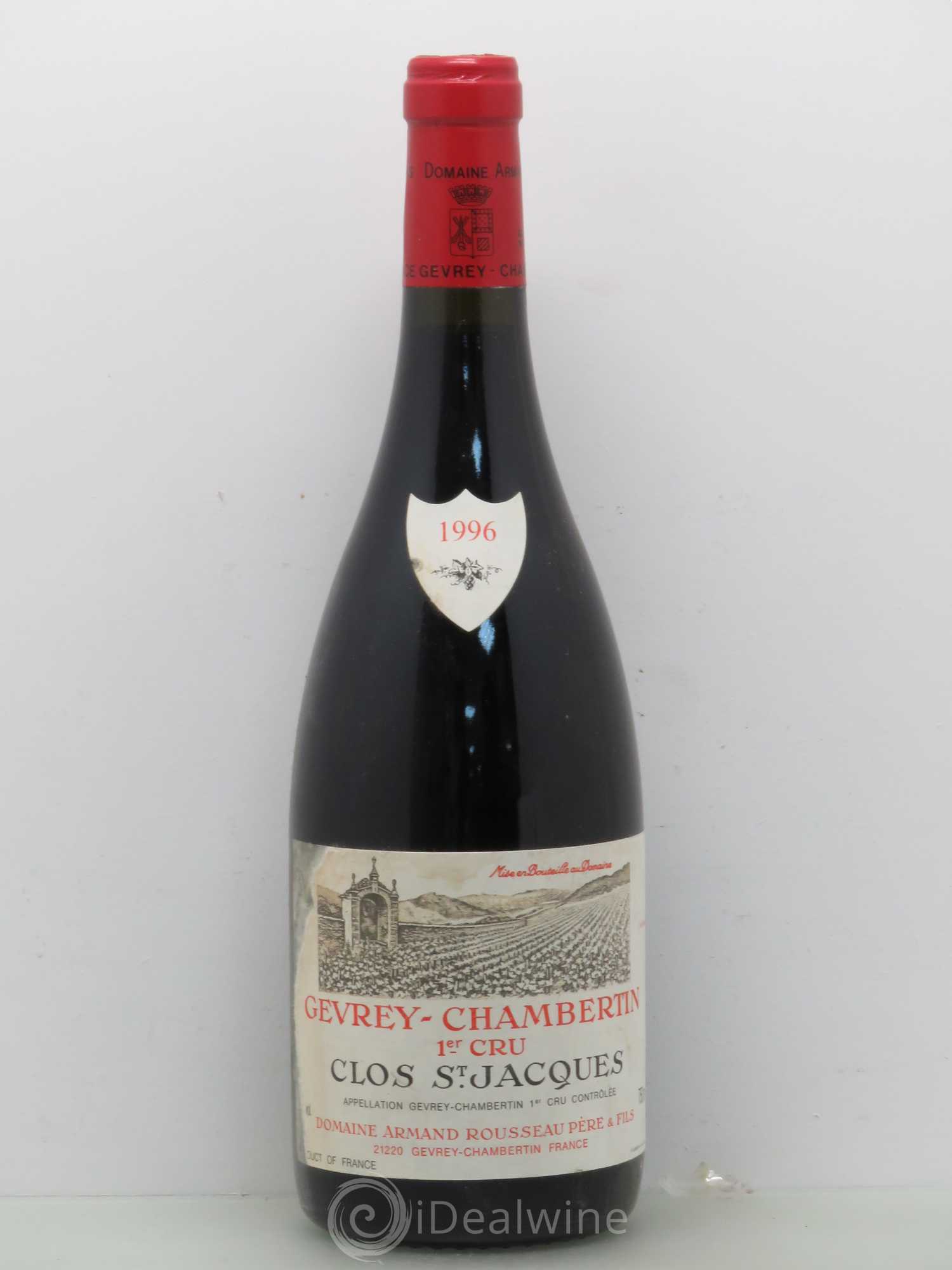 Gevrey-Chambertin 1er Cru Clos Saint-Jacques Armand Rousseau (Domaine) 1996 - Lot de 1 bouteille - 0