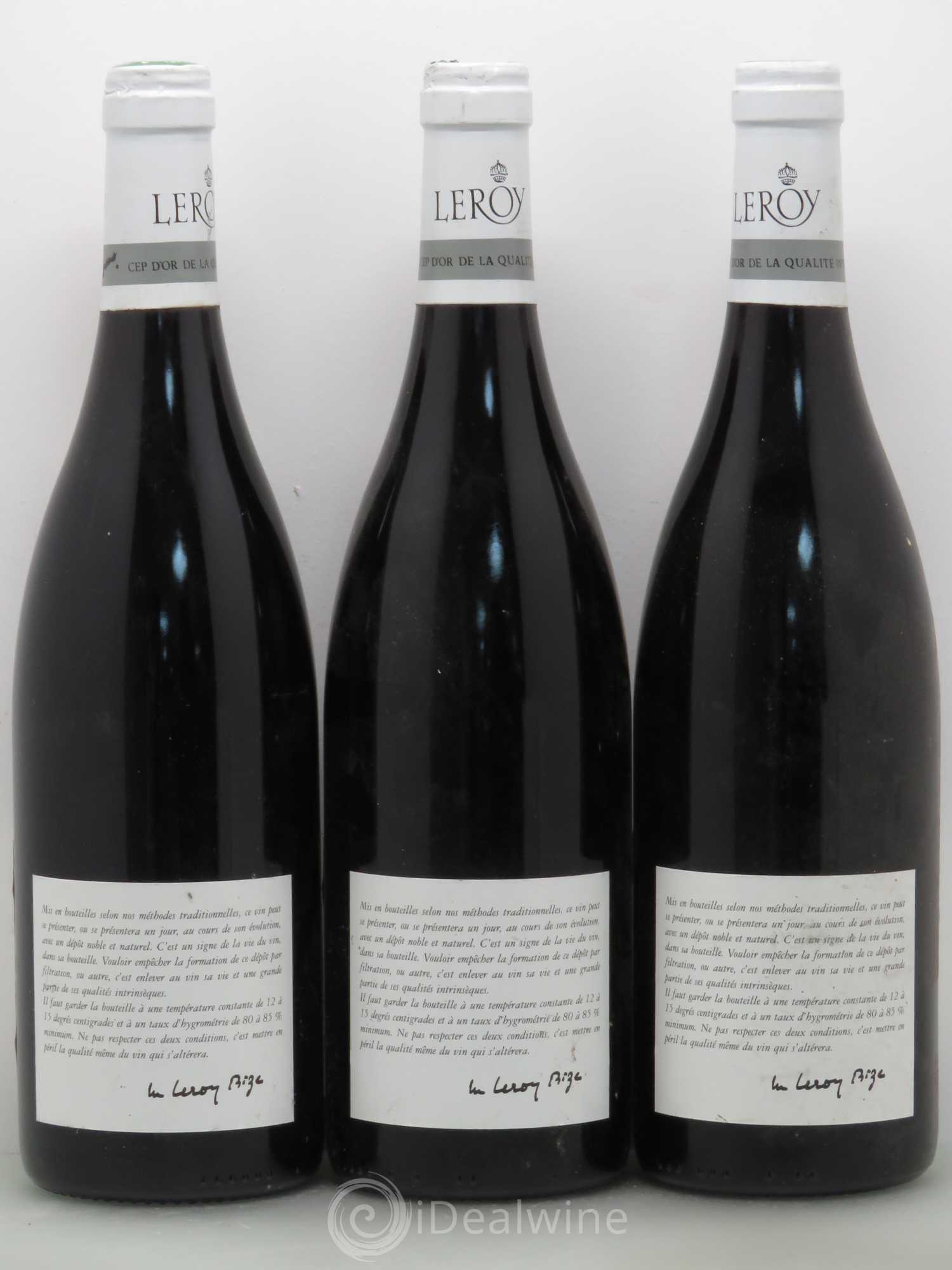 Volnay 1er Cru Santenots Leroy SA (sans prix de réserve) 1999 - Lot de 3 bouteilles - 1