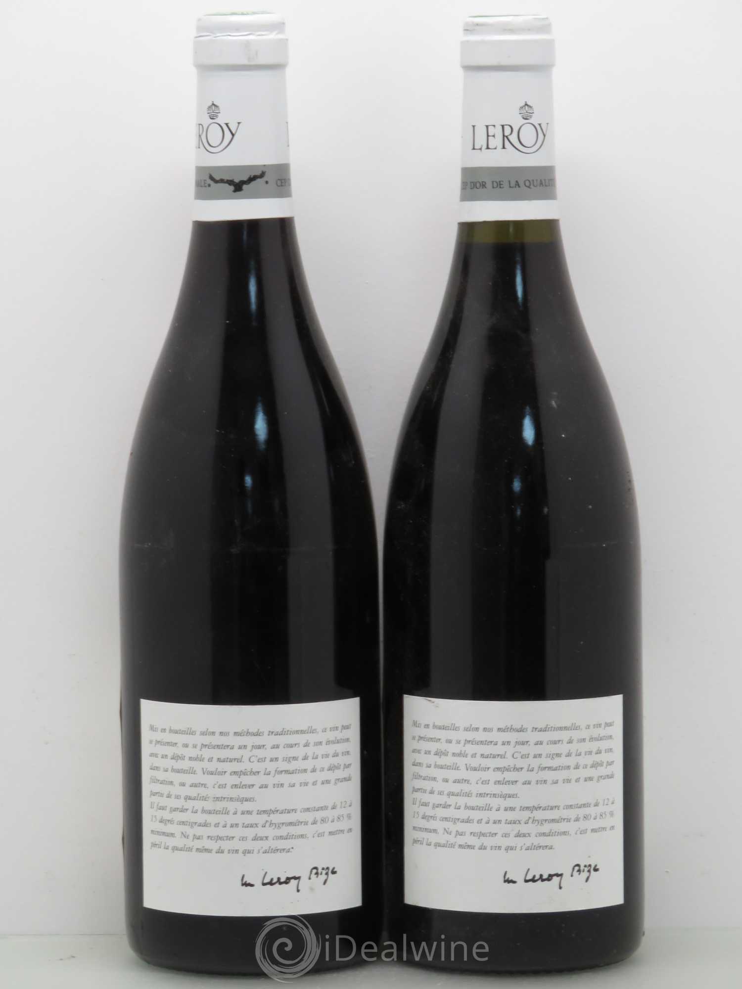 Volnay 1er Cru Santenots du Milieu Leroy (Domaine) 1999 - Lot de 2 bouteilles - 1
