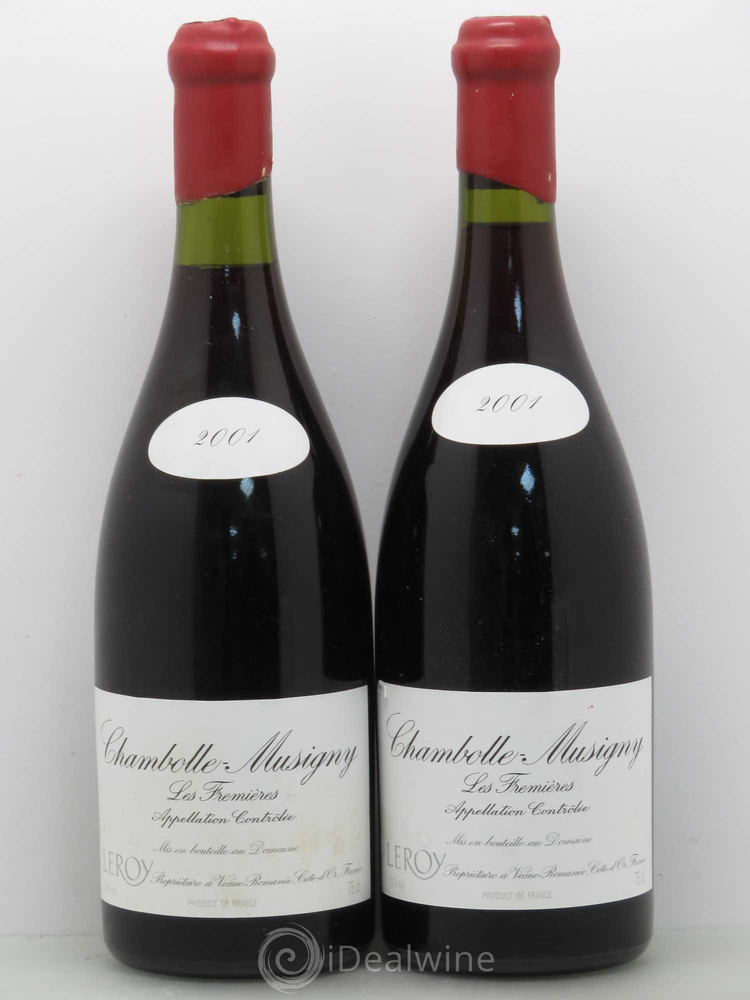 Chambolle-Musigny Les Fremières Leroy (Domaine) 2001 - Lot de 2 bouteilles - 0