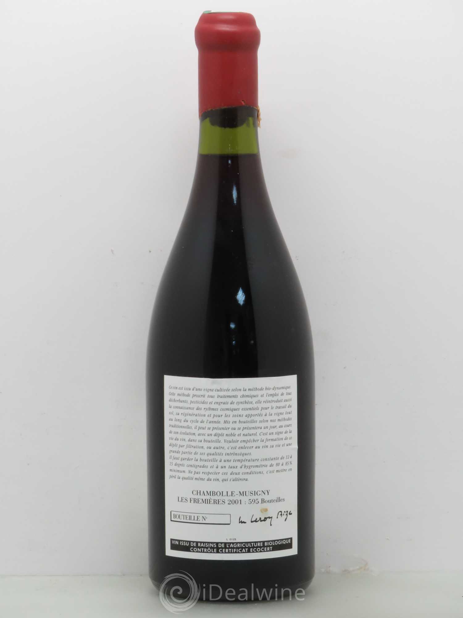 Chambolle-Musigny Les Fremières Leroy (Domaine) 2001 - Lot de 1 bouteille - 1