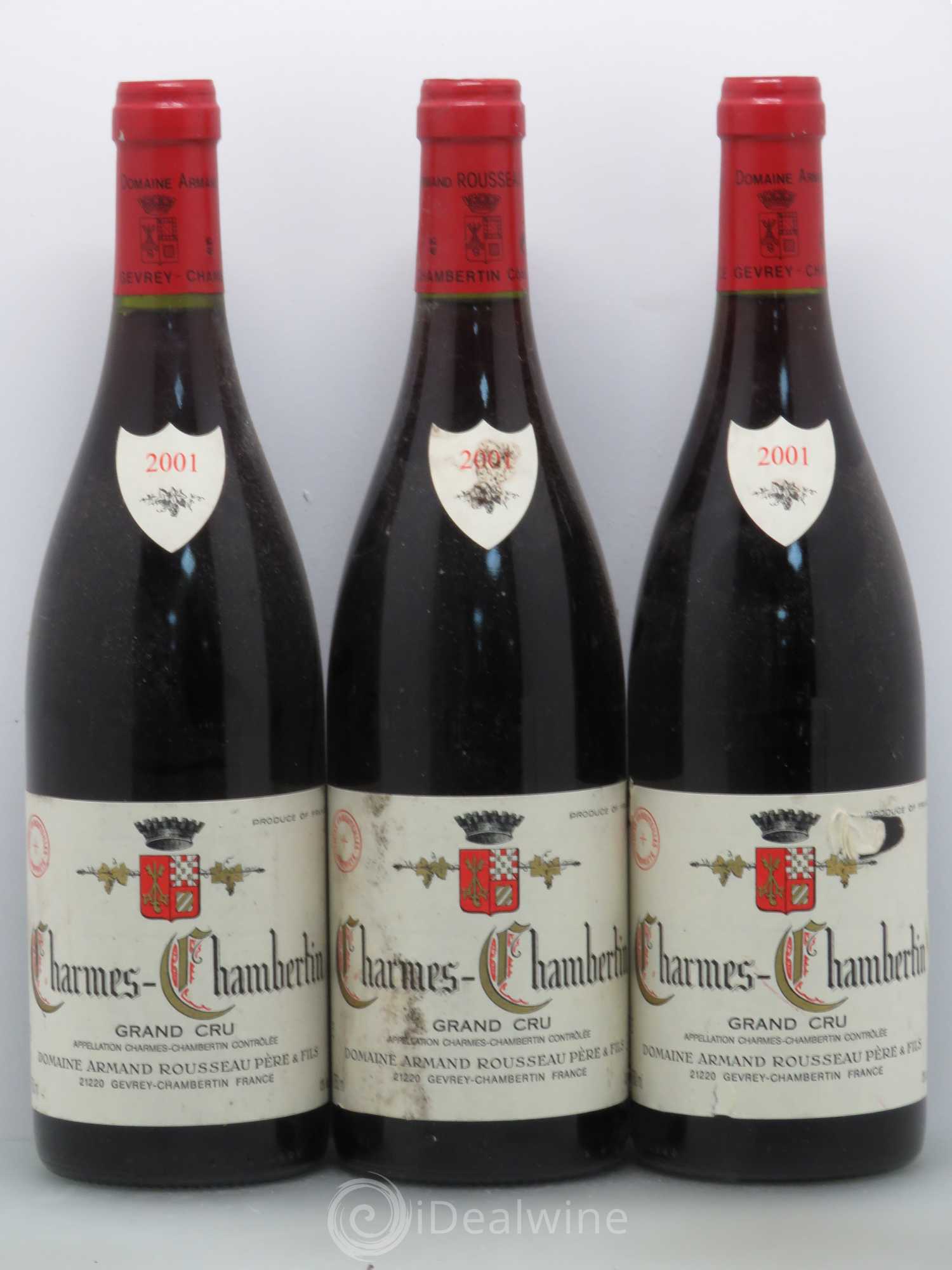 Charmes-Chambertin Grand Cru Armand Rousseau (Domaine) 2001 - Lot de 3 bouteilles - 0