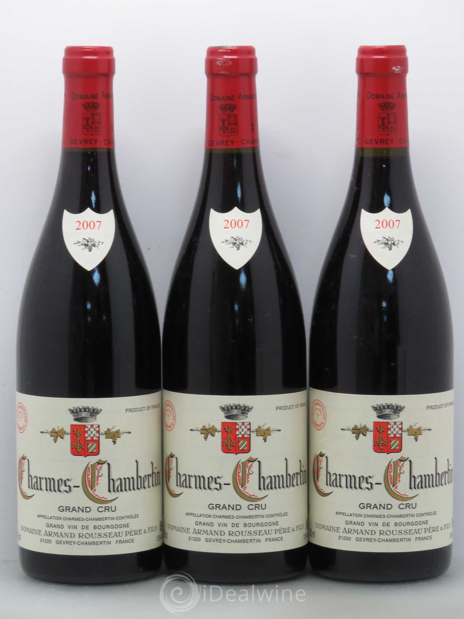 Charmes-Chambertin Grand Cru Armand Rousseau (Domaine) 2007 - Lot de 3 bouteilles - 0