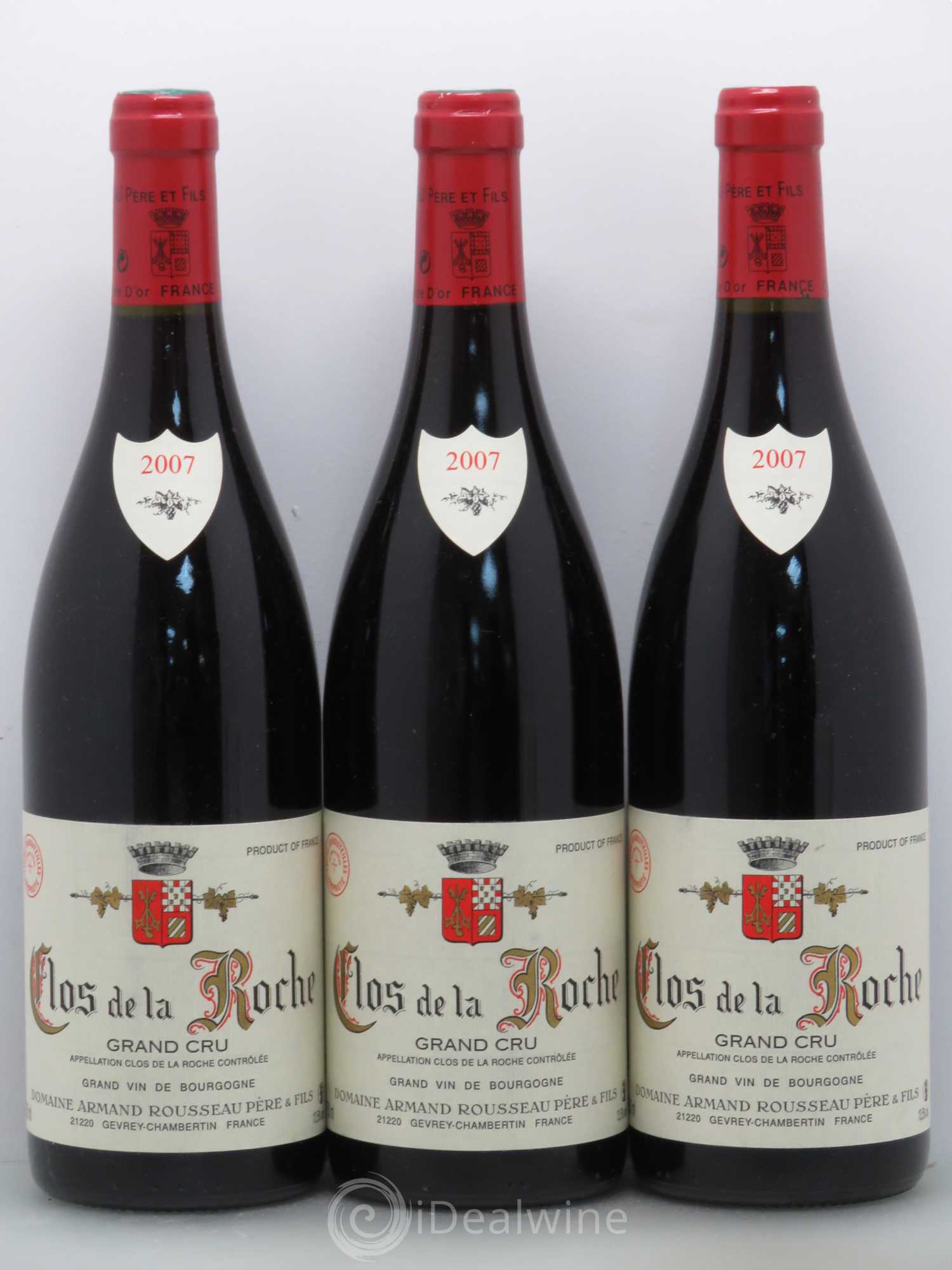 Clos de la Roche Grand Cru Armand Rousseau (Domaine) 2007 - Lot de 3 bouteilles - 0