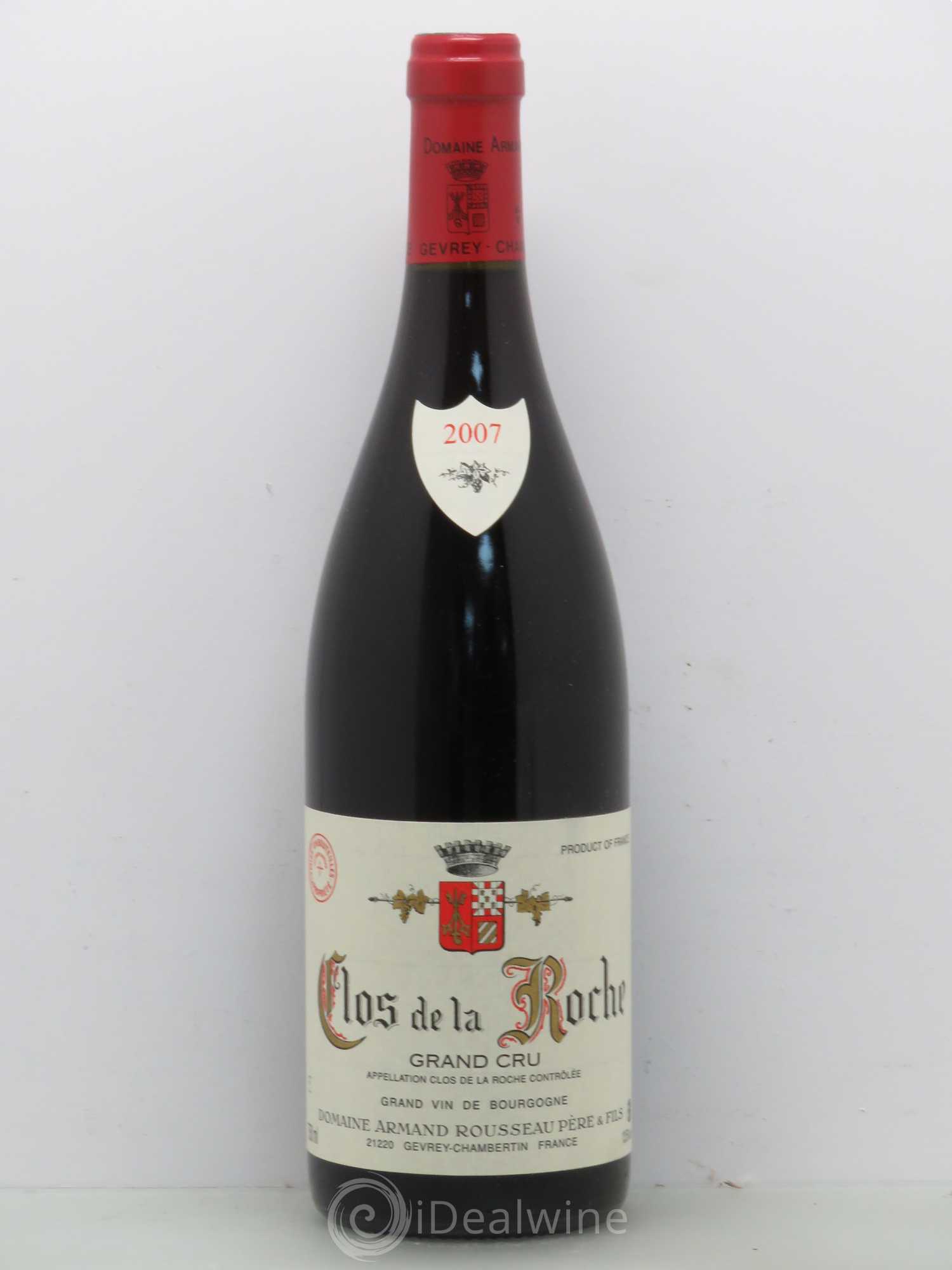 Clos de la Roche Grand Cru Armand Rousseau (Domaine) 2007 - Lot de 1 bouteille - 0