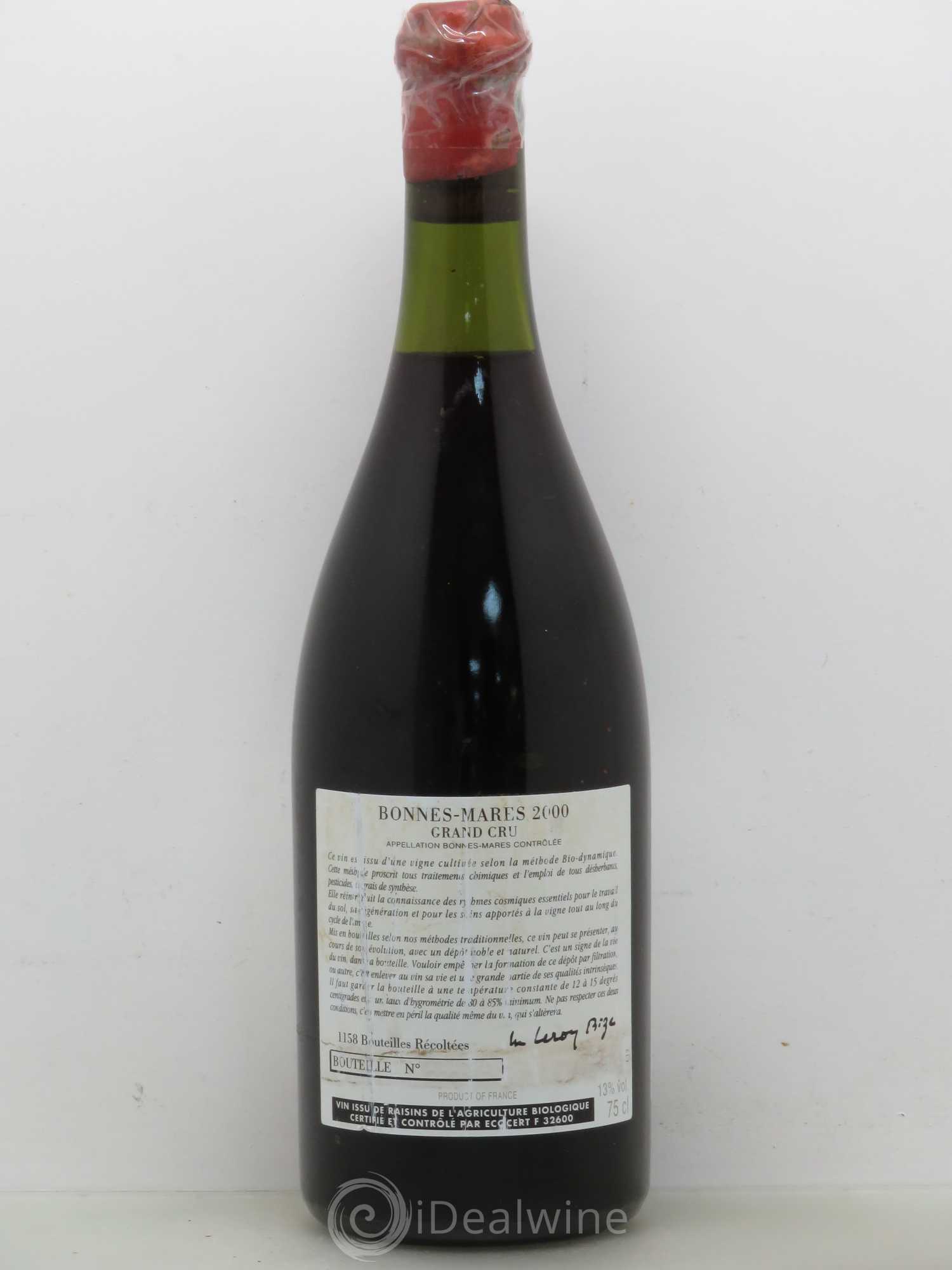 Bonnes-Mares Grand Cru d'Auvenay (Domaine) 2000 - Lot de 1 bouteille - 1
