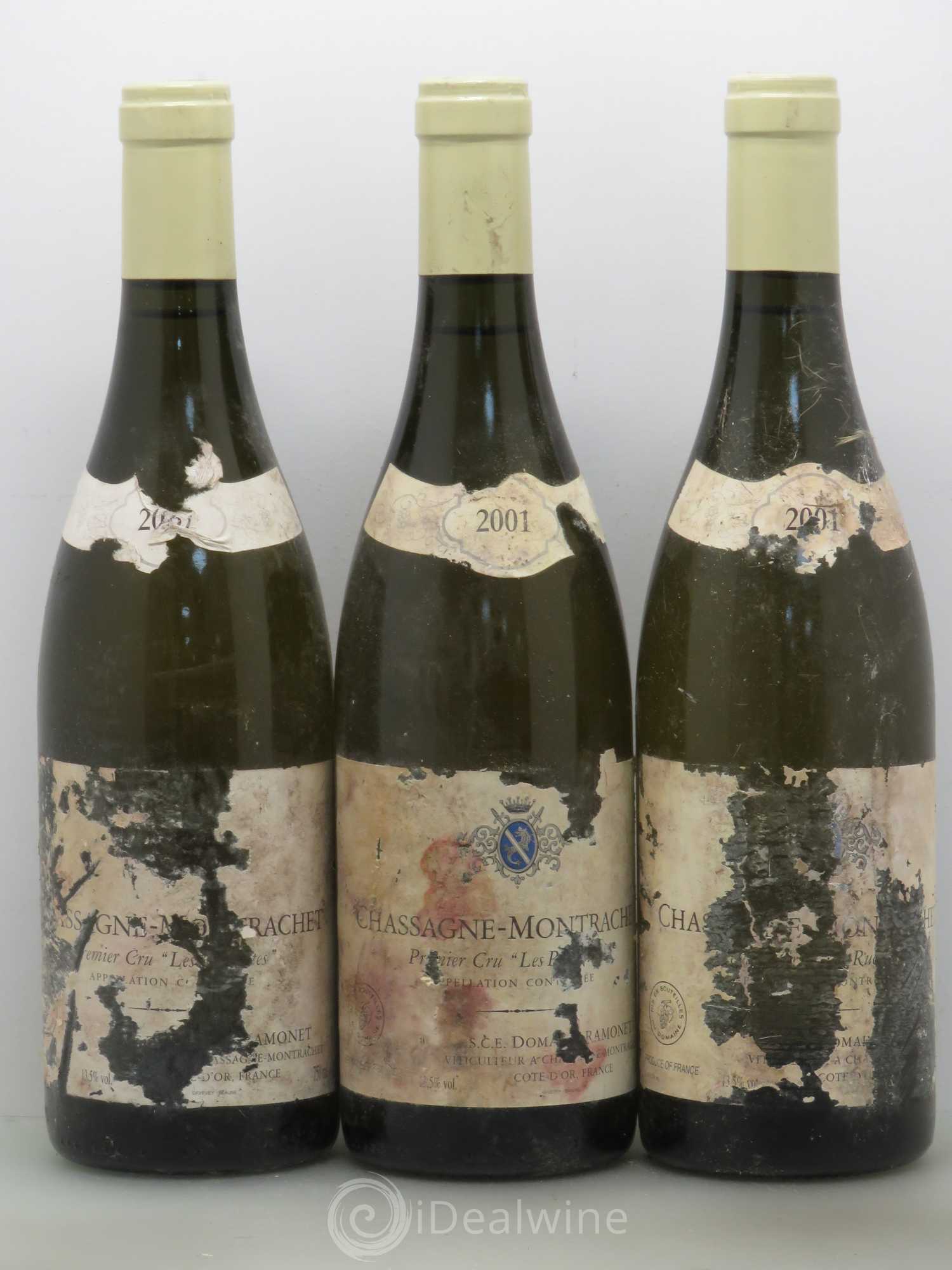 Chassagne-Montrachet 1er Cru Les Ruchottes Ramonet (Domaine) (sans prix de réserve) 2001 - Lot de 3 bouteilles - 0