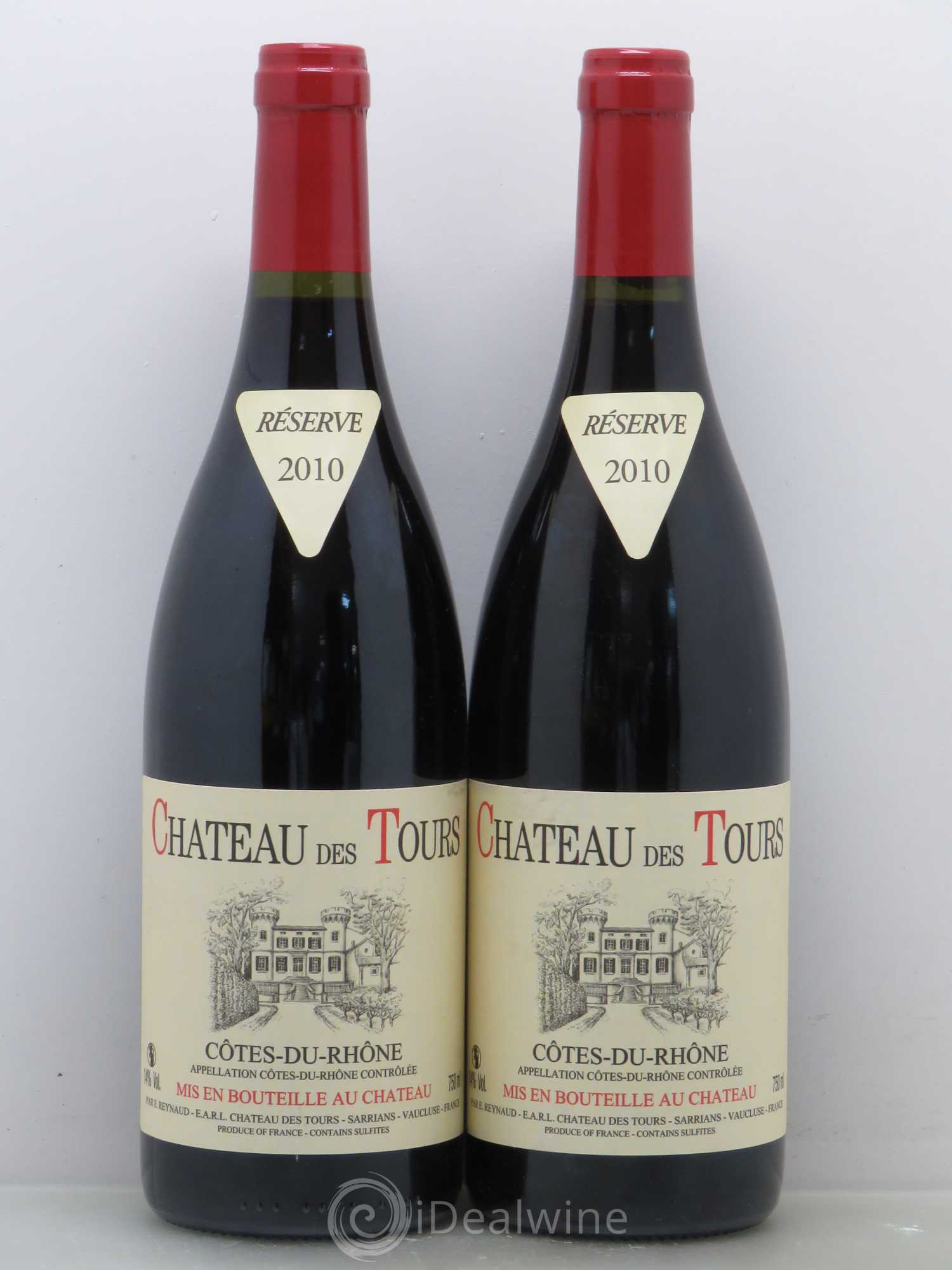Côtes-du-Rhône Château des Tours Emmanuel Reynaud 2010 - Lot de 2 bouteilles - 0