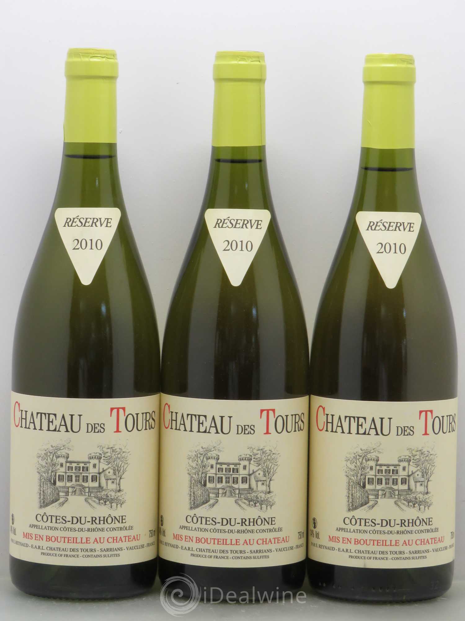Côtes-du-Rhône Château des Tours Emmanuel Reynaud 2010 - Lot de 3 bouteilles - 0