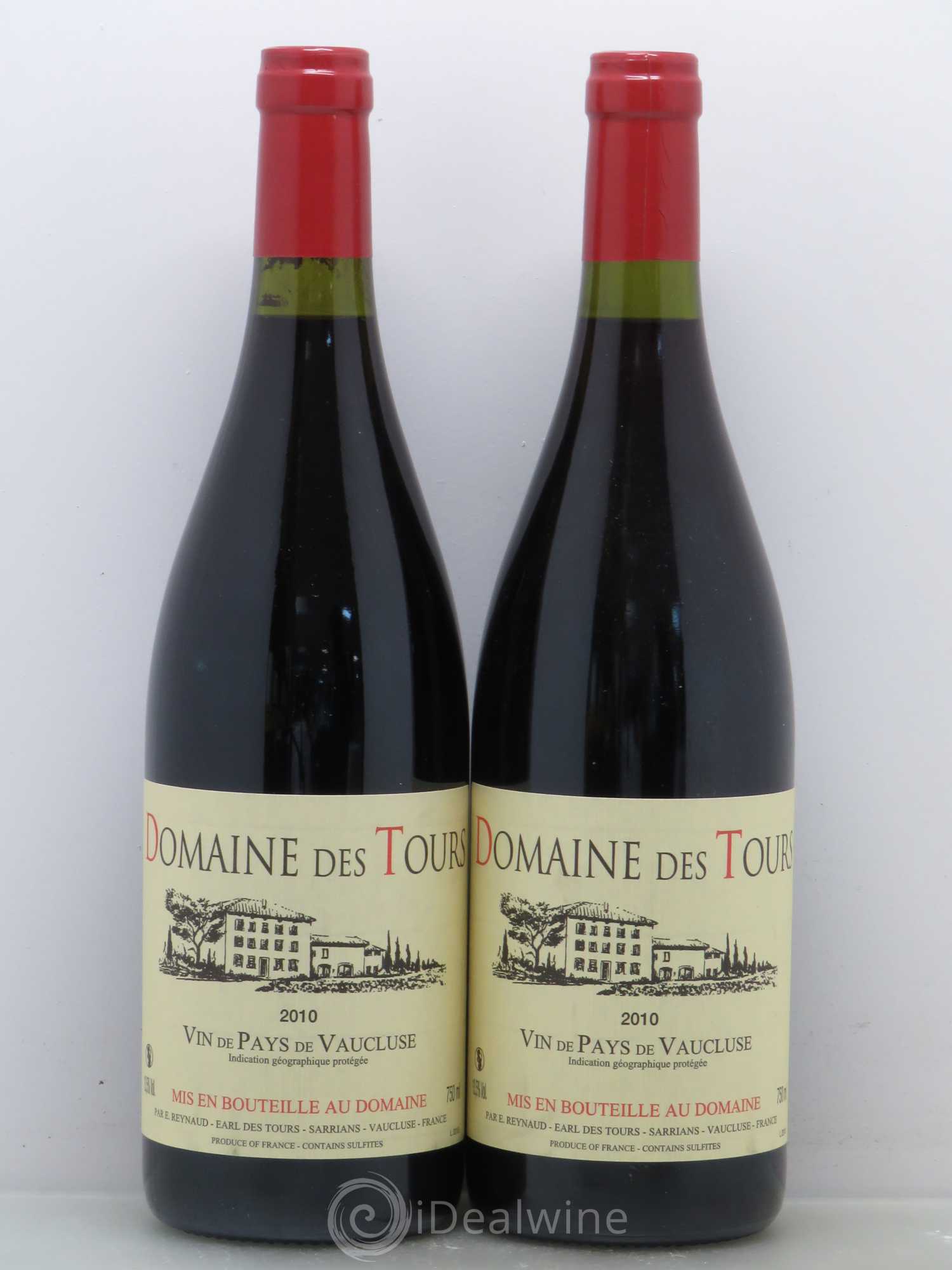 IGP Vaucluse (Vin de Pays de Vaucluse) Domaine des Tours Emmanuel Reynaud 2010 - Lot de 2 bouteilles - 0