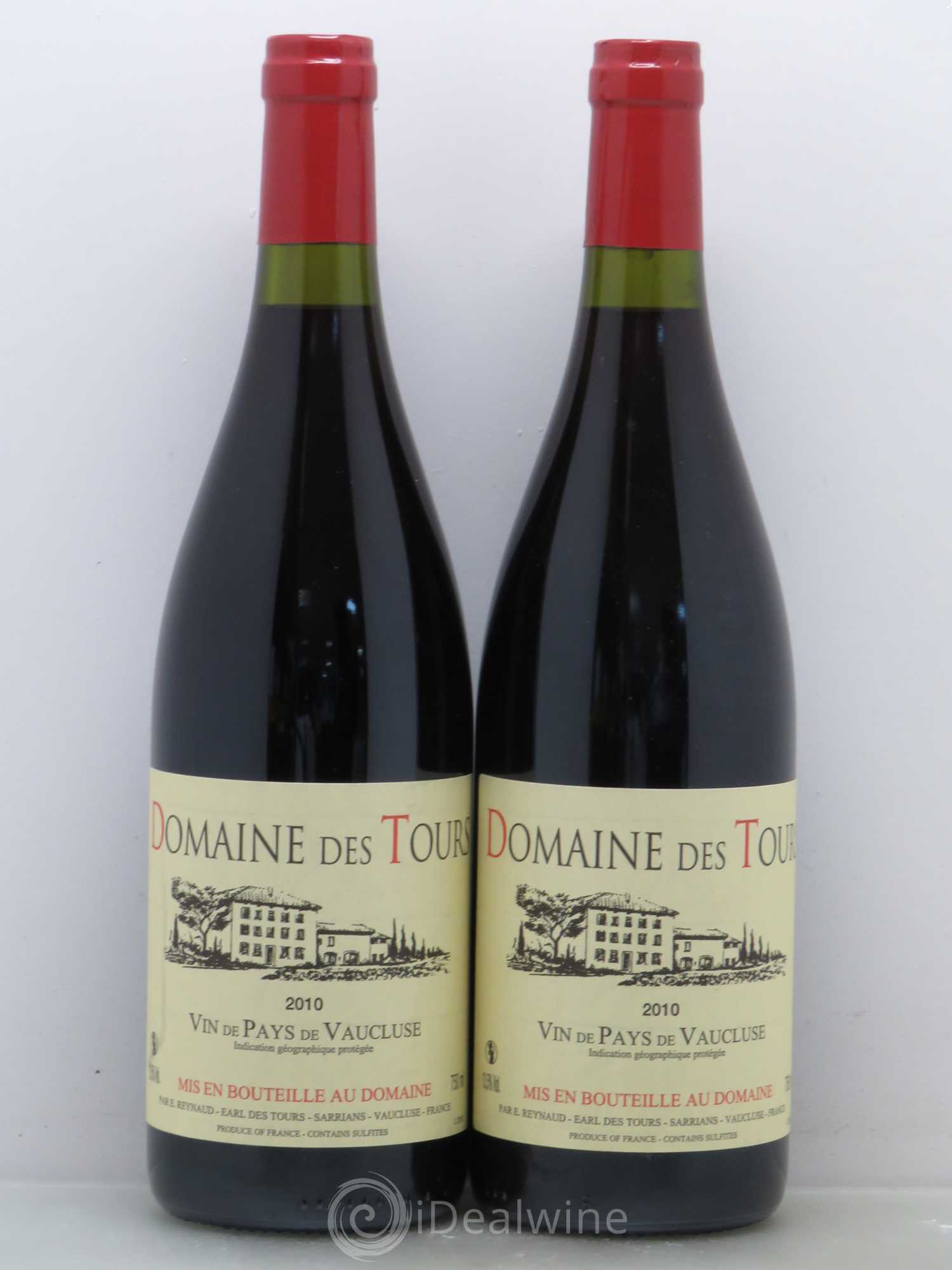 IGP Vaucluse (Vin de Pays de Vaucluse) Domaine des Tours Emmanuel Reynaud 2010 - Lot de 2 bouteilles - 0