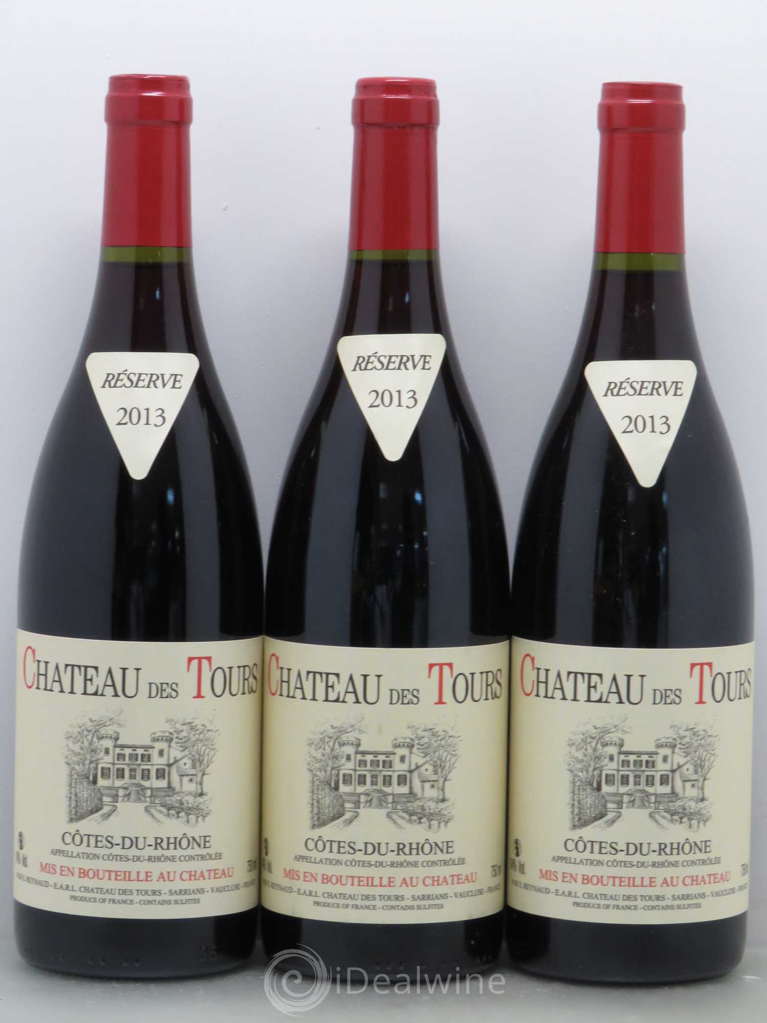 Côtes-du-Rhône Château des Tours Emmanuel Reynaud 2013 - Lot de 3 bouteilles - 0