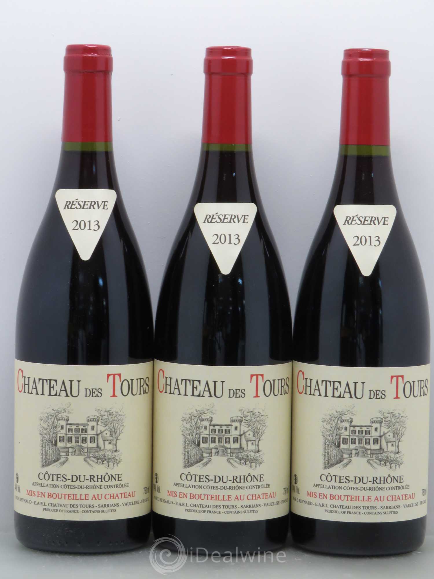 Côtes-du-Rhône Château des Tours Emmanuel Reynaud 2013 - Lot de 3 bouteilles - 0