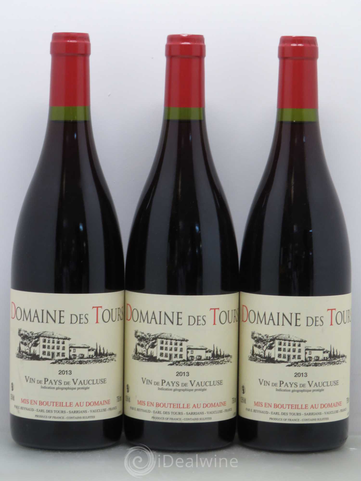 IGP Vaucluse (Vin de Pays de Vaucluse) Domaine des Tours Emmanuel Reynaud 2013 - Lot de 3 bouteilles - 0