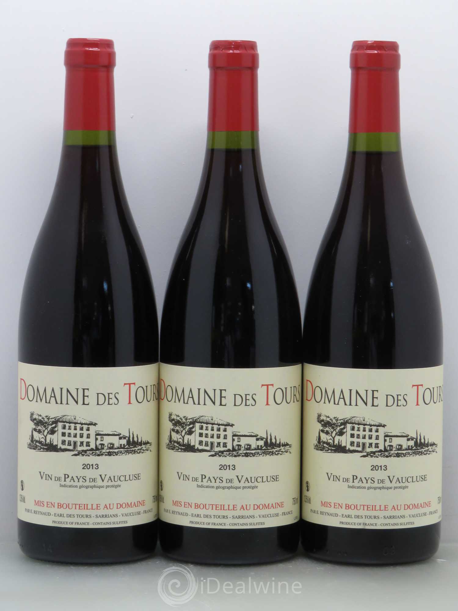 IGP Vaucluse (Vin de Pays de Vaucluse) Domaine des Tours Emmanuel Reynaud 2013 - Lot de 3 bouteilles - 0