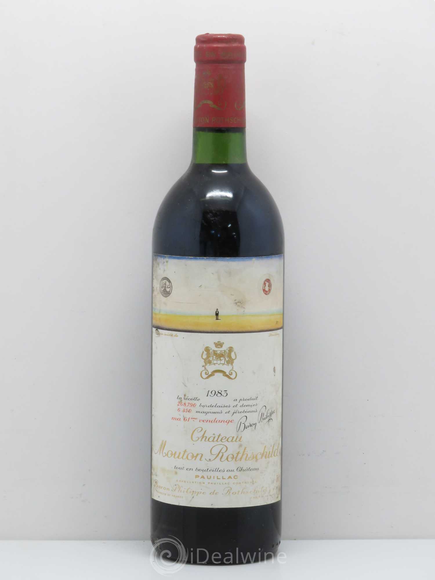 Château Mouton Rothschild 1er Grand Cru Classé 1983 - Lot de 1 bouteille - 0