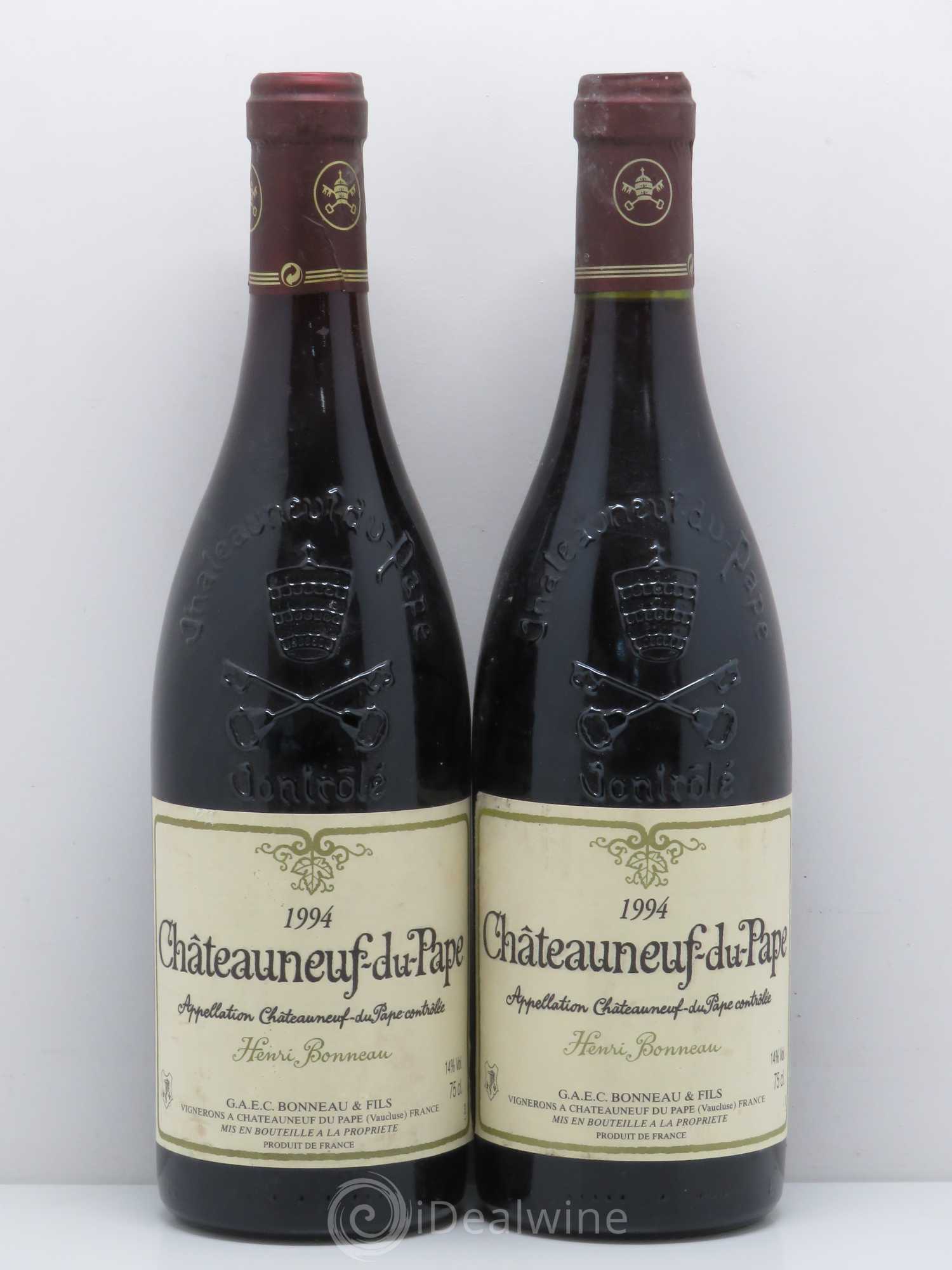 Châteauneuf-du-Pape Henri Bonneau Henri Bonneau & Fils 1994 - Lot de 2 bouteilles - 0