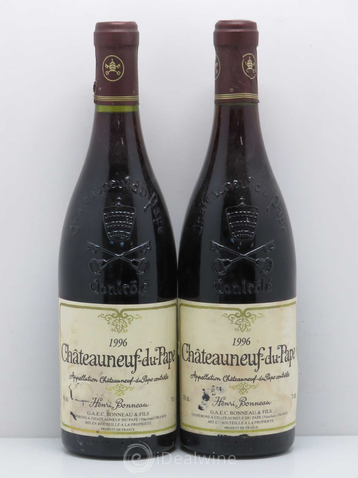 Châteauneuf-du-Pape Henri Bonneau Henri Bonneau & Fils 1996 - Lot de 2 bouteilles - 0