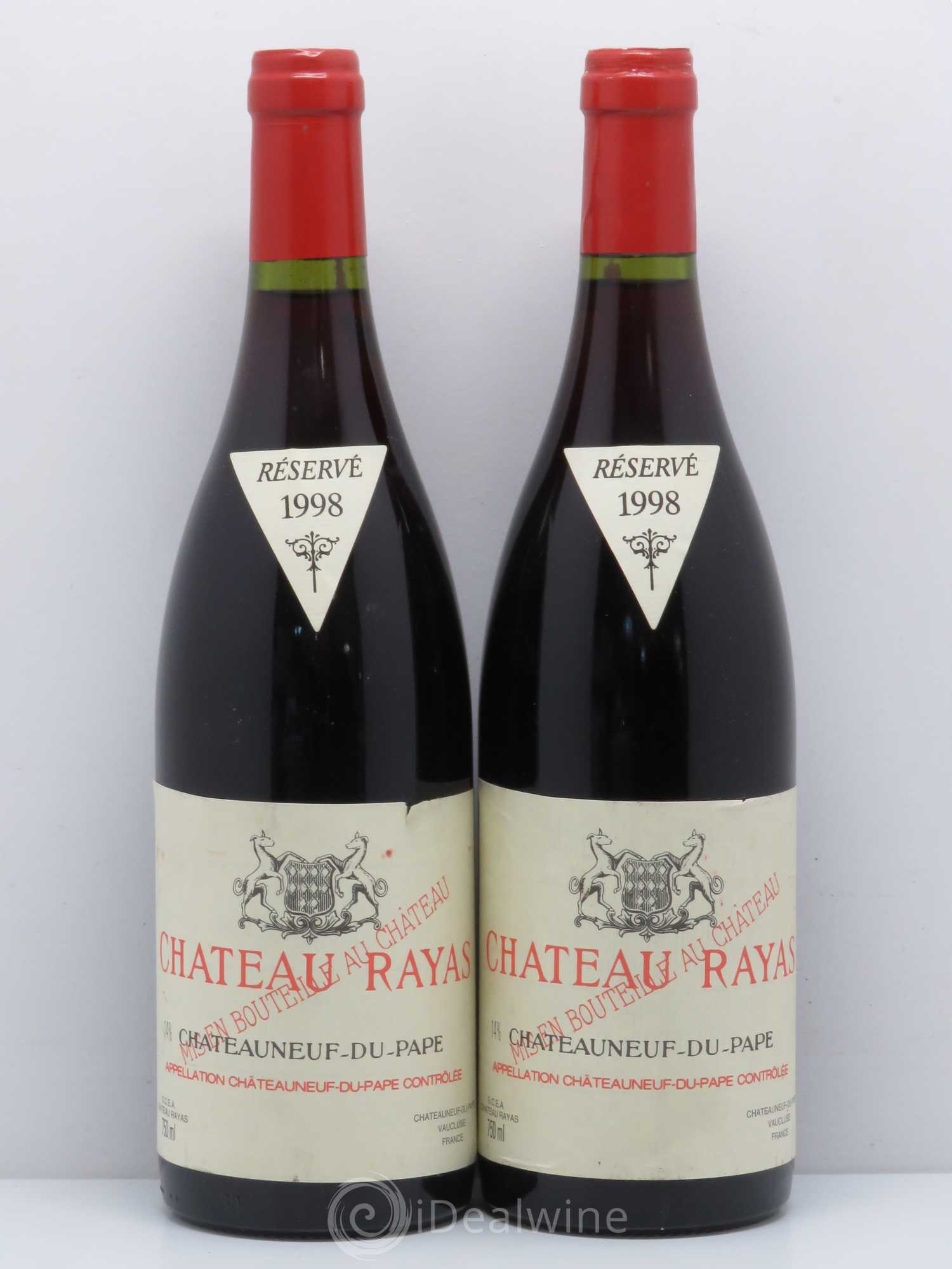 Châteauneuf-du-Pape Château Rayas Emmanuel Reynaud 1998 - Lot de 2 bouteilles - 0