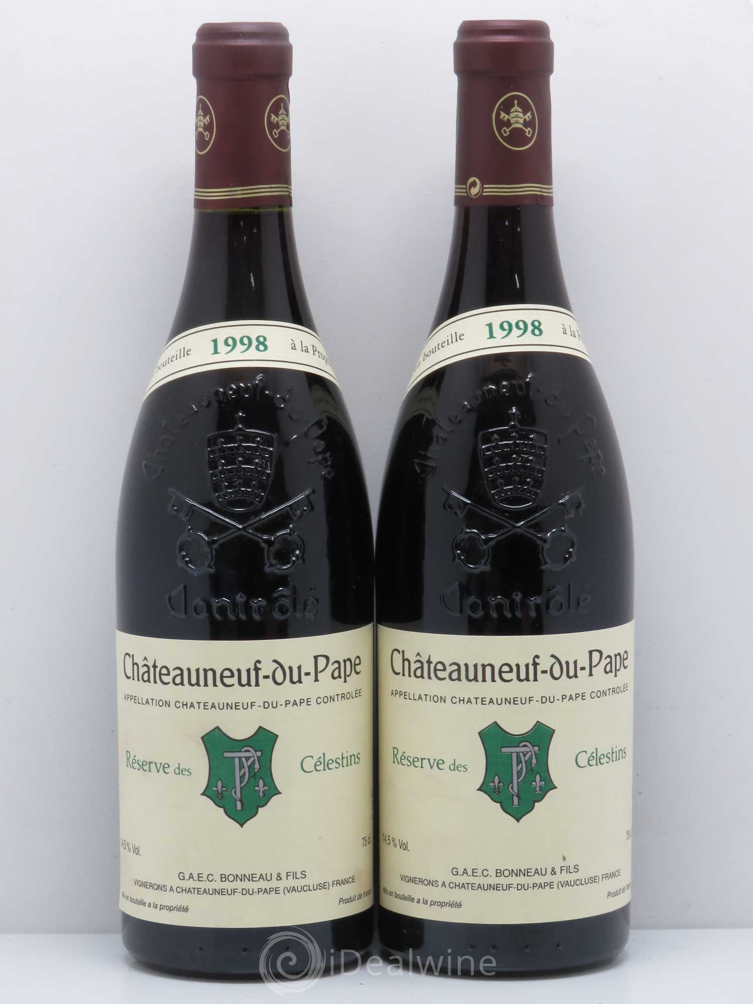Châteauneuf-du-Pape Réserve des Célestins Henri Bonneau & Fils 1998 - Lot de 2 bouteilles - 0